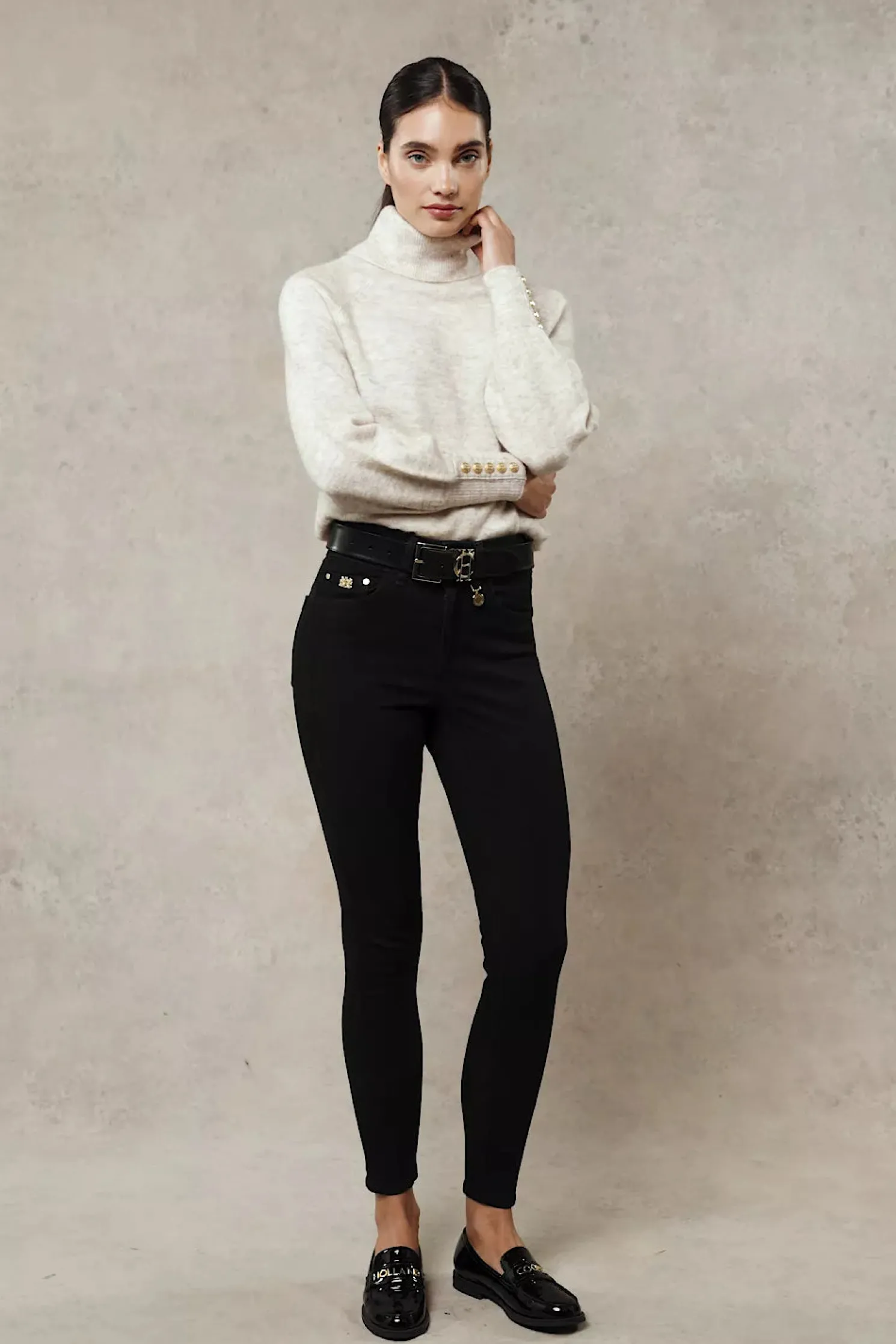 5 Pocket Jodhpur Jean (Black)