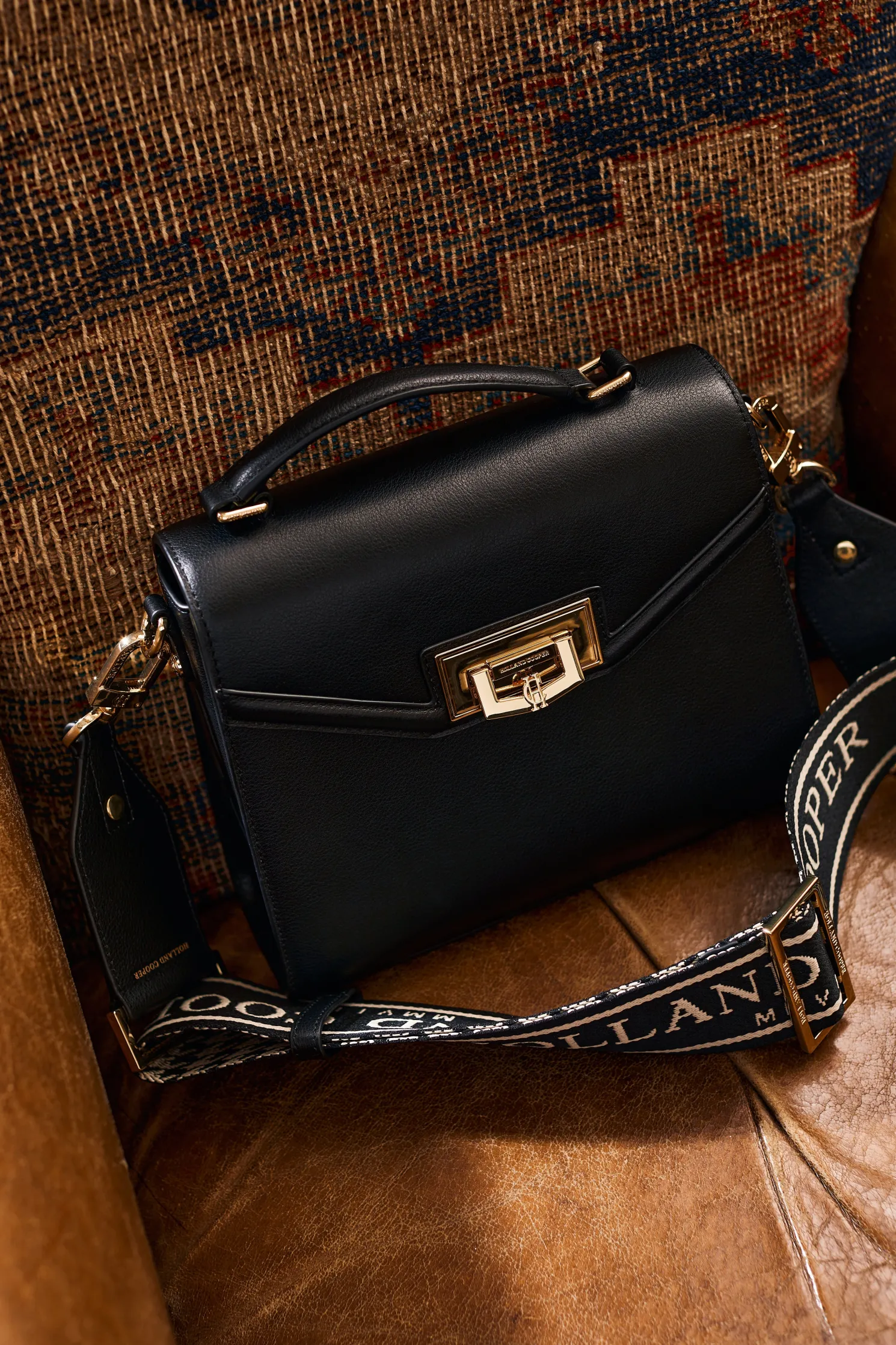 Abbot Bag Strap (Ecru Houndstooth)