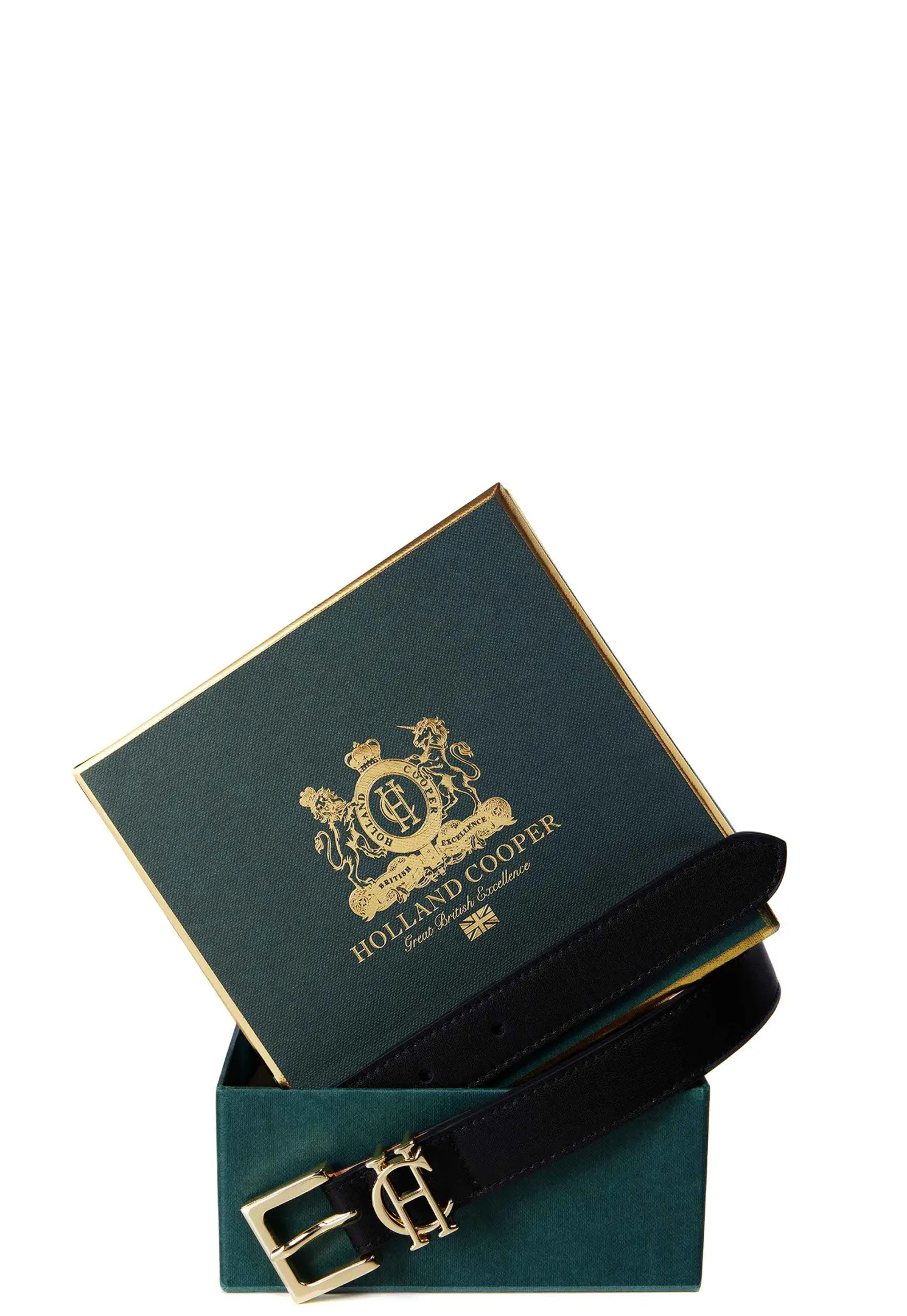 Abbot Leather Belt (Black Gold)