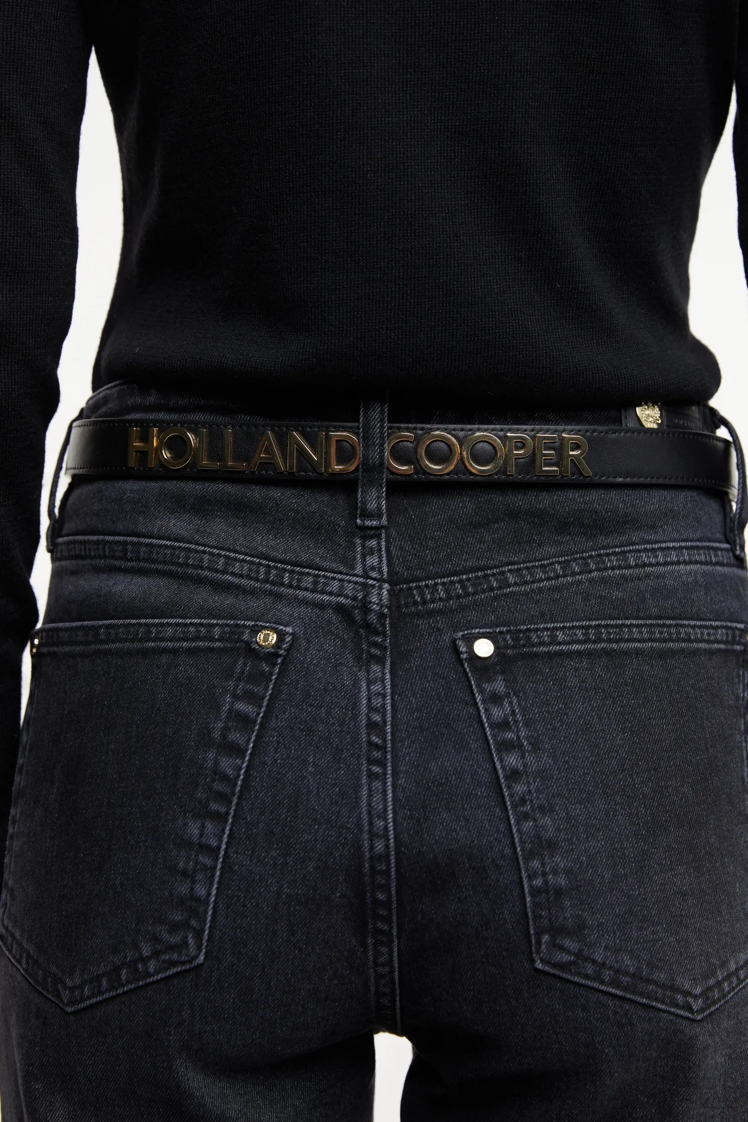 Abbot Leather Belt (Black Gold)