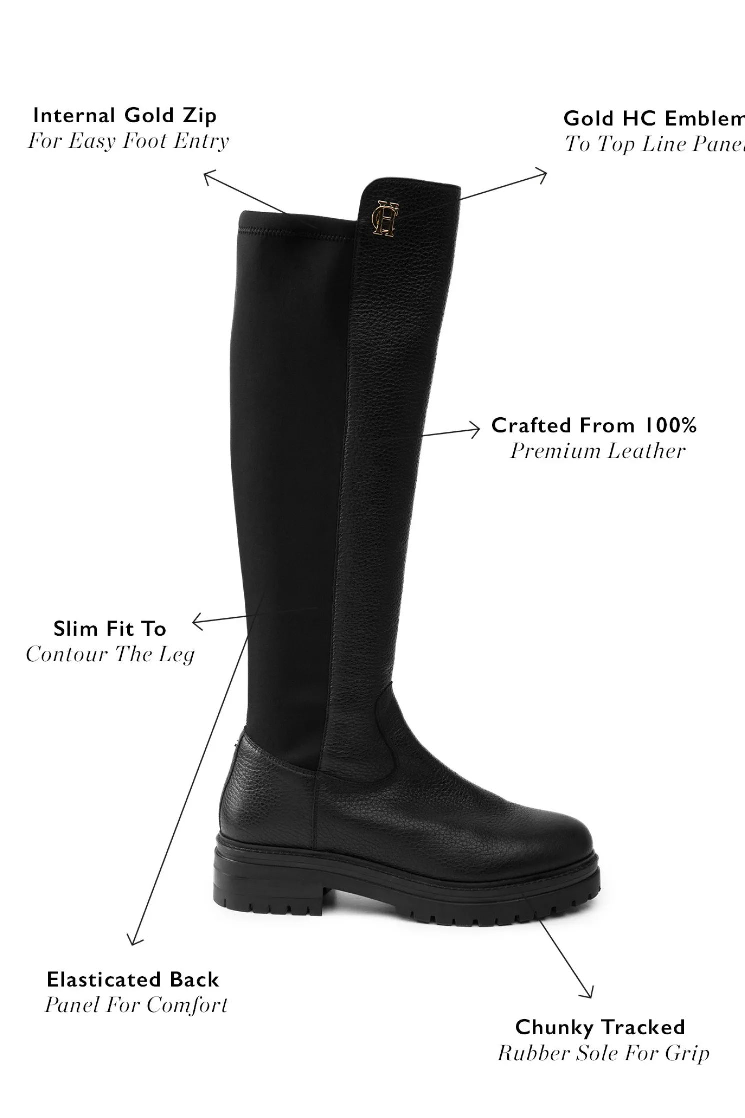 Albany Chunky Boot (Black)