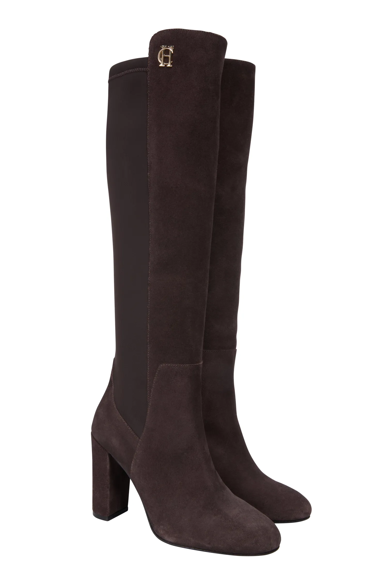 Albany Heeled Boot (Chocolate Suede)