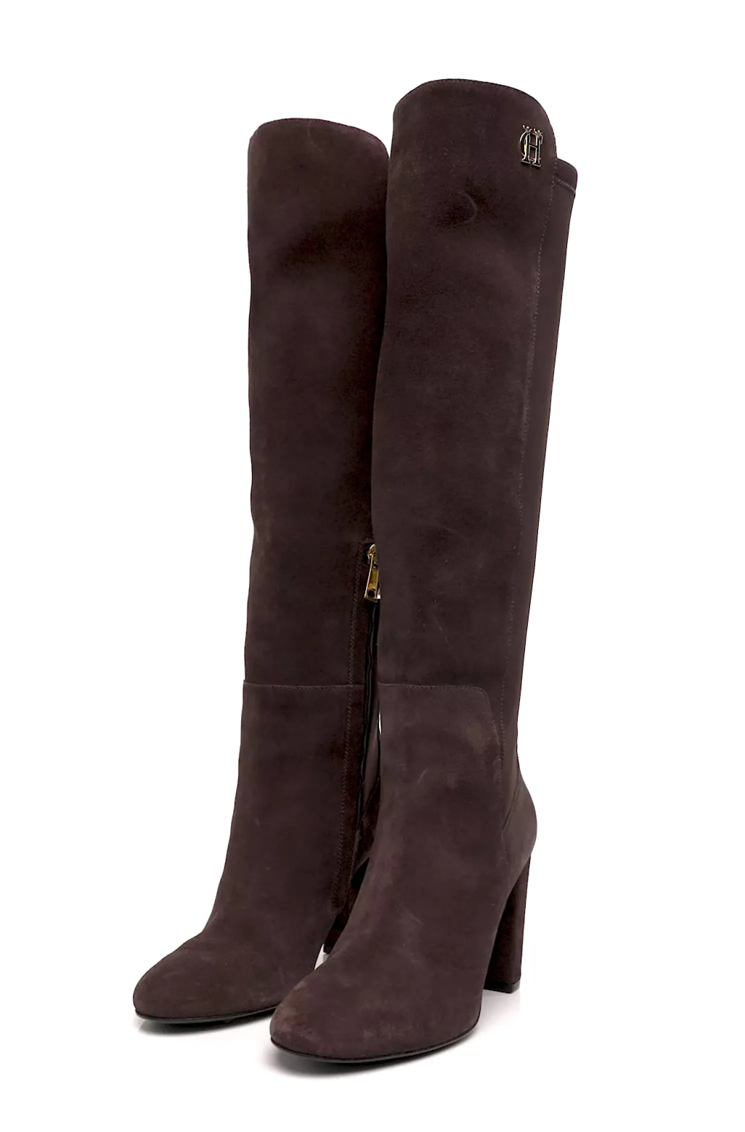 Albany Heeled Boot (Chocolate Suede)