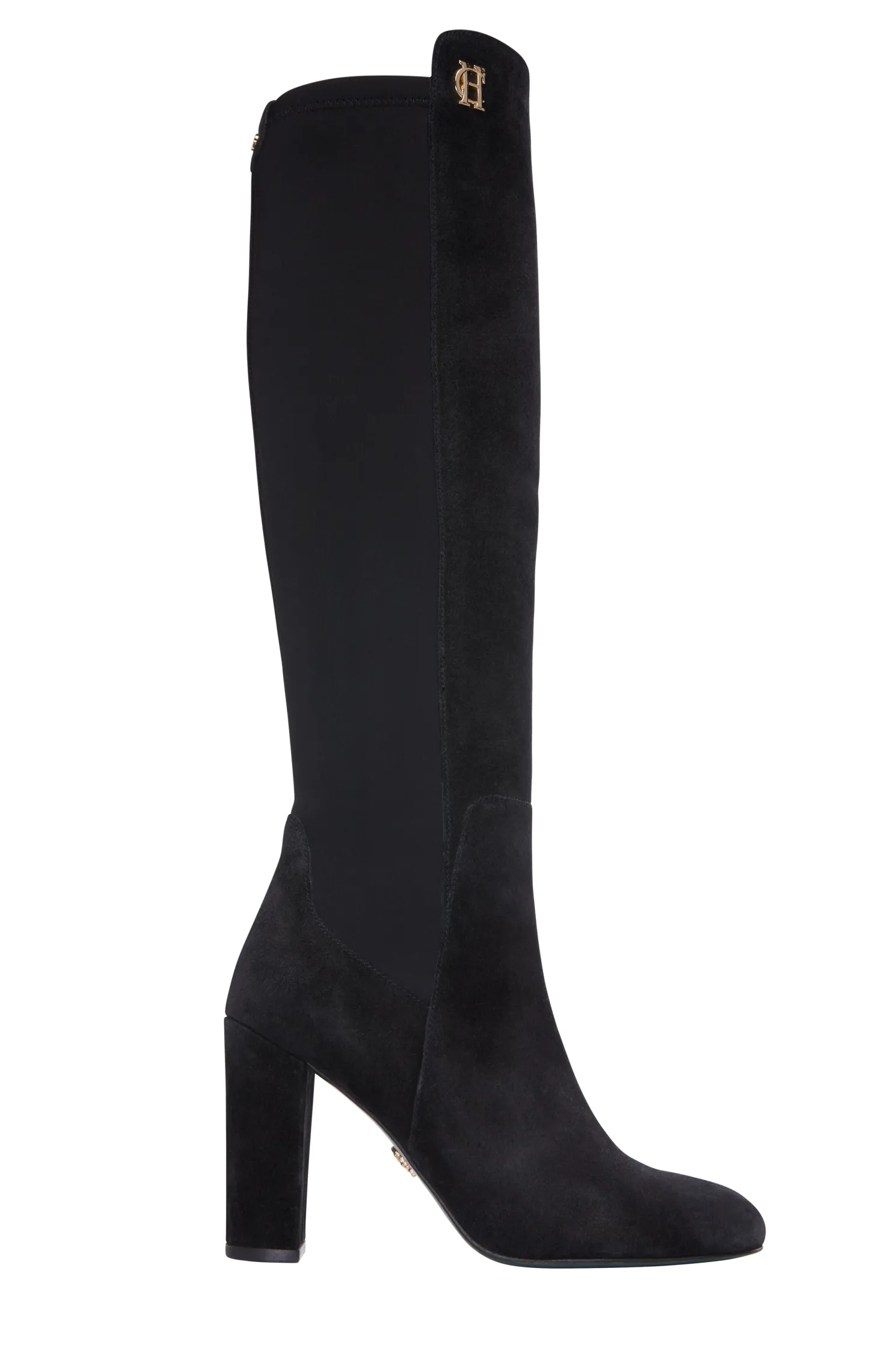 Albany Heeled Boot (Black Suede)
