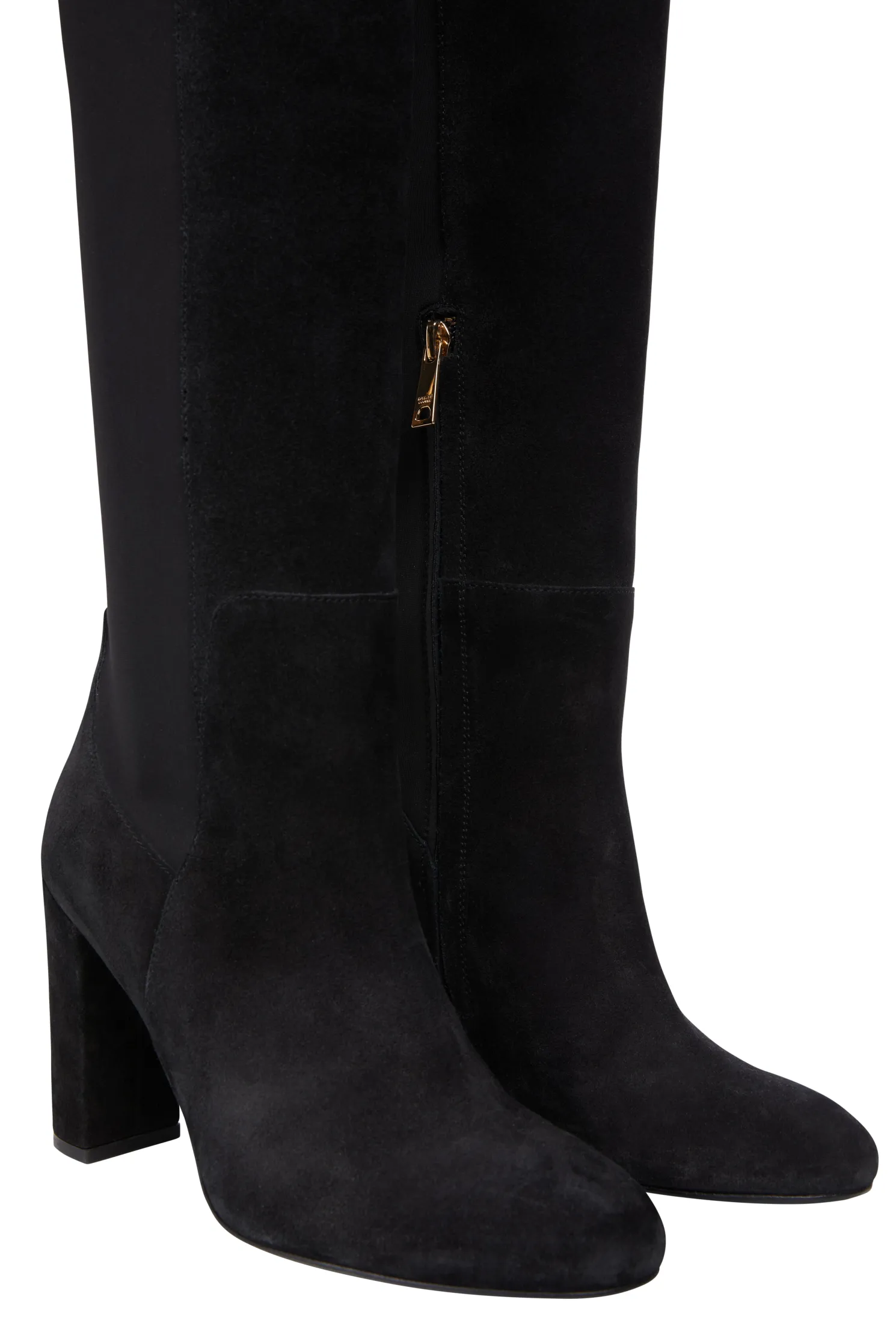 Albany Heeled Boot (Black Suede)