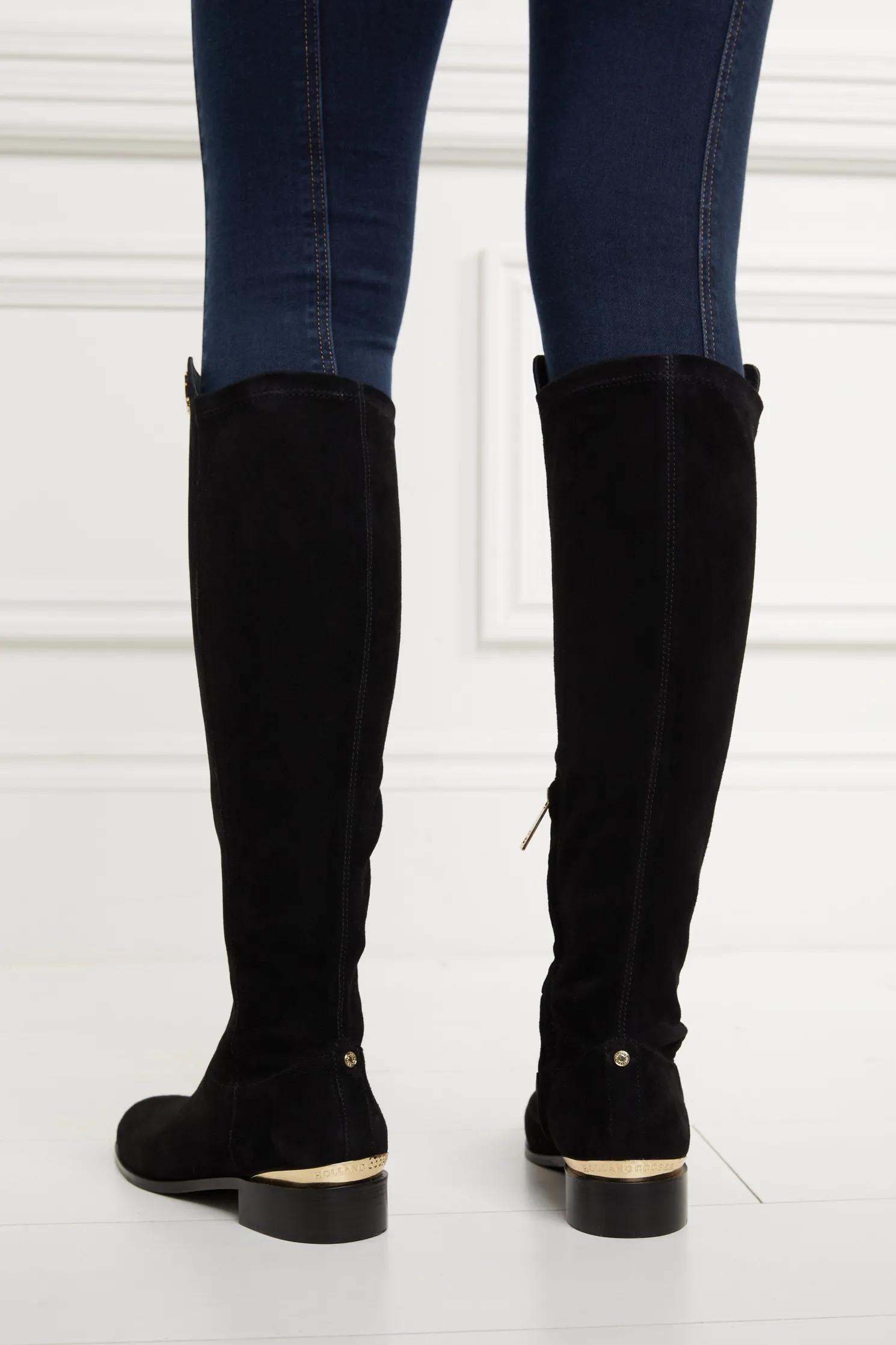 Albany Knee Boot (Black Suede)