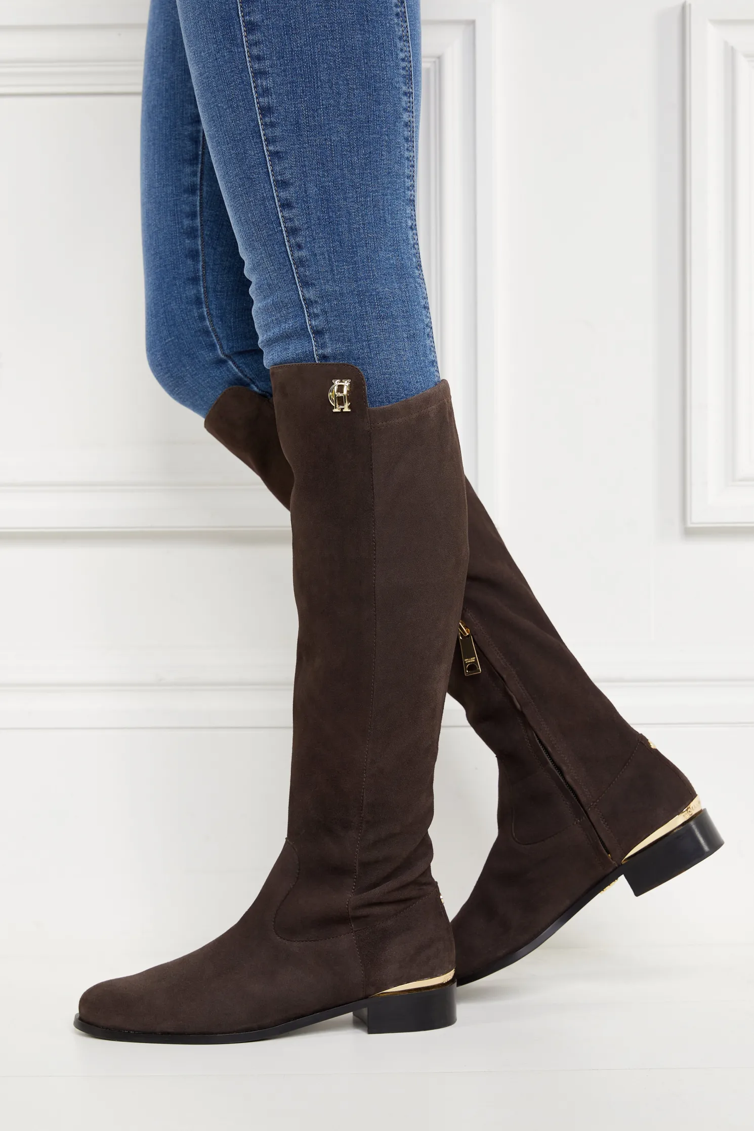 Albany Knee Boot (Chocolate Suede)