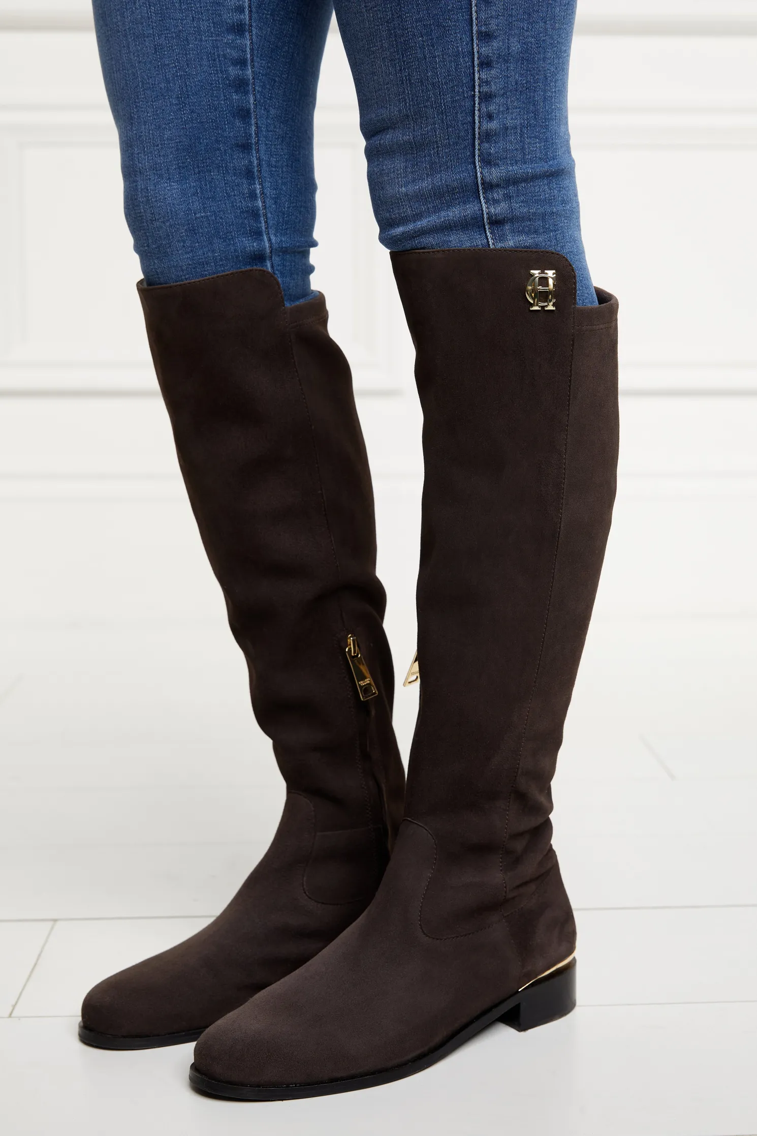 Albany Knee Boot (Chocolate Suede)
