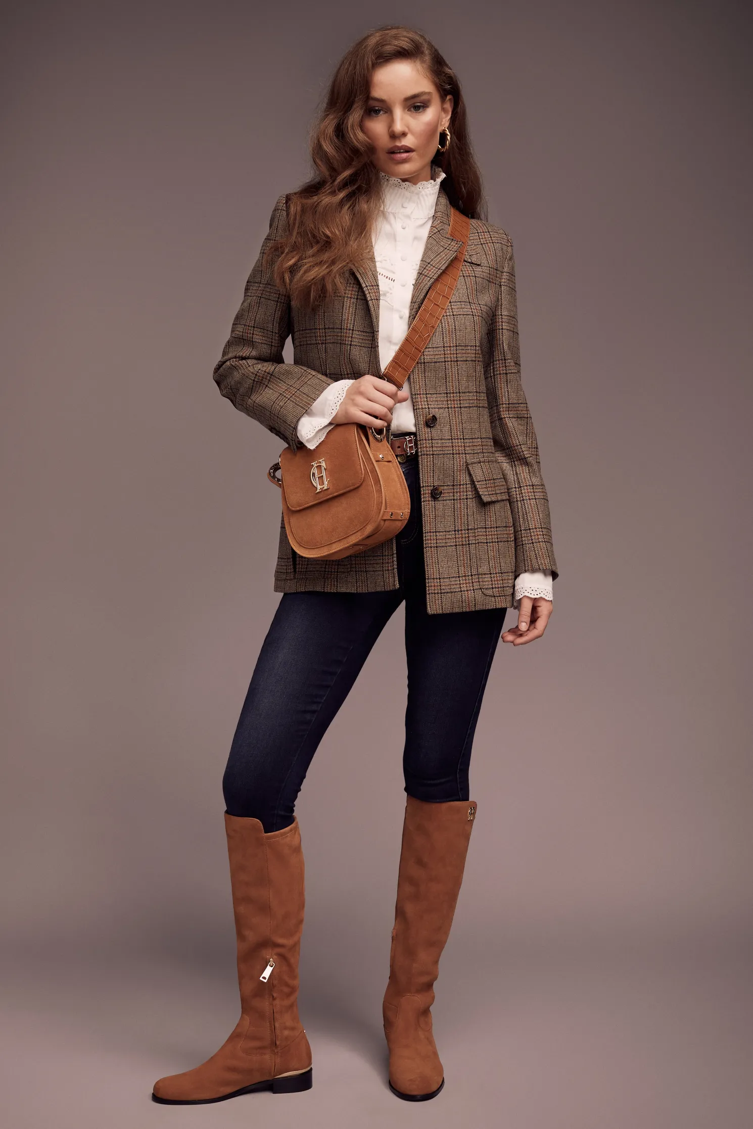 Albany Knee Boot (Tan Suede)