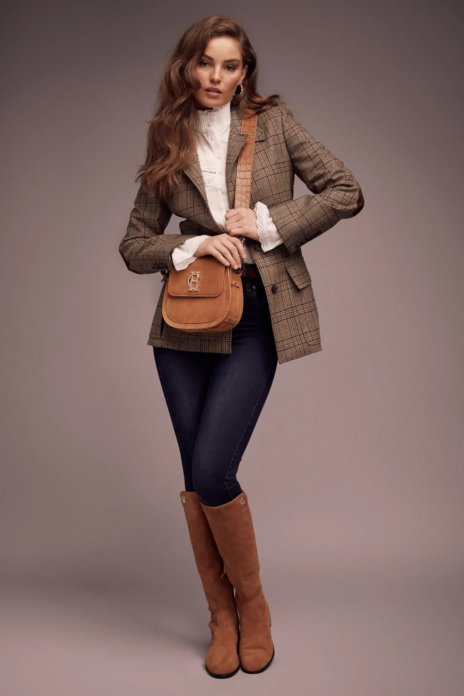 Albany Knee Boot (Tan Suede)