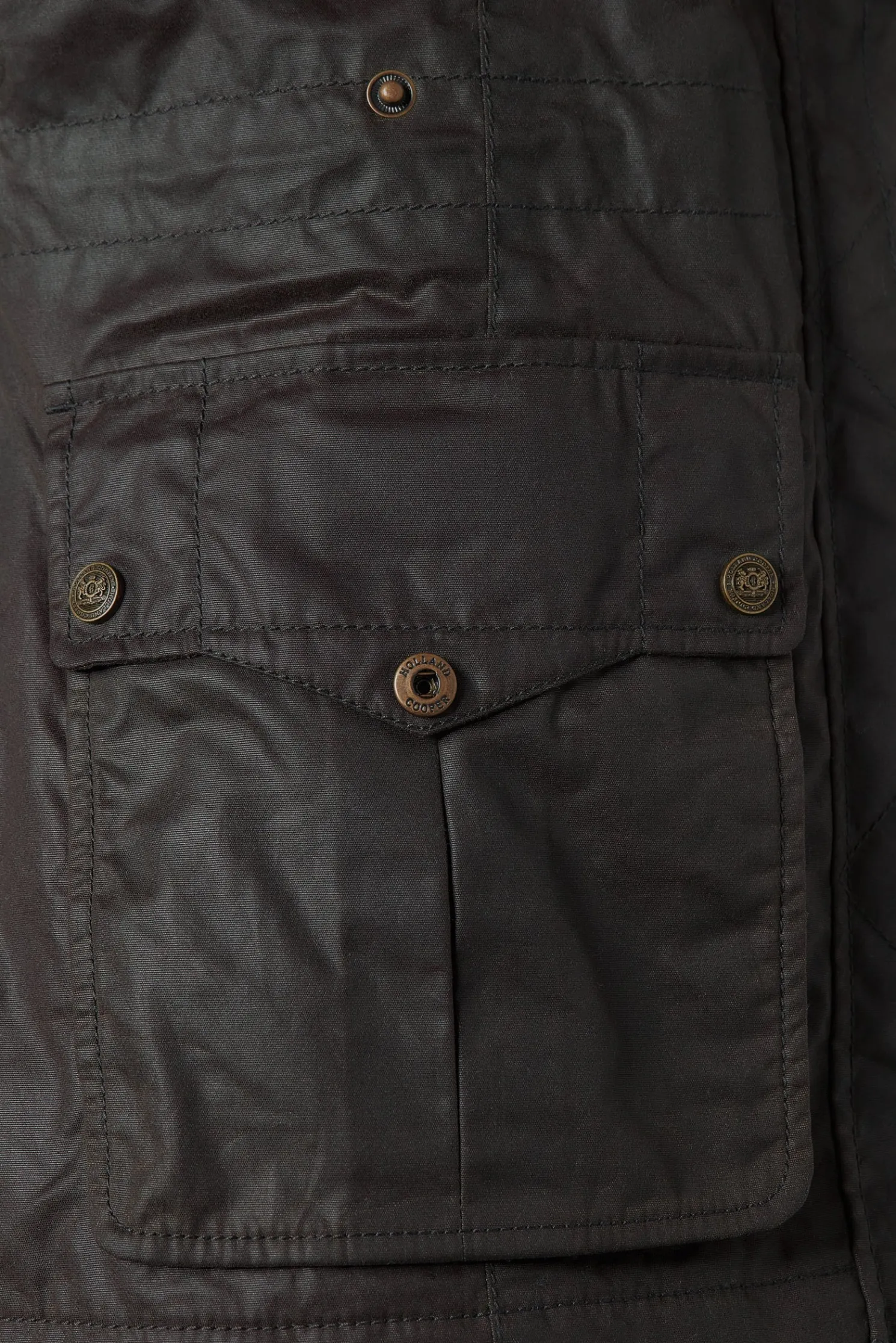 Alma Wax Gilet (Dark Olive)