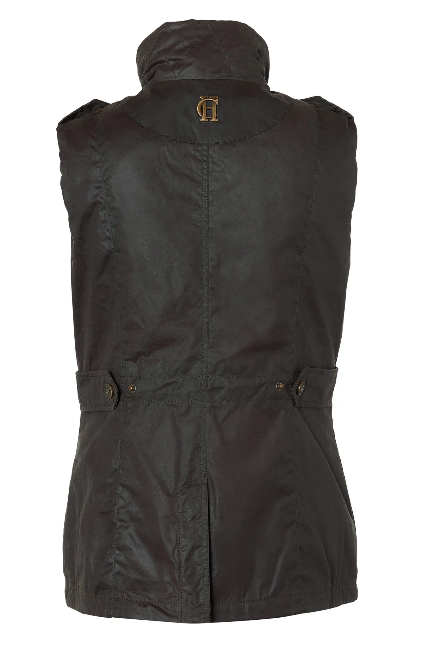 Alma Wax Gilet (Dark Olive)