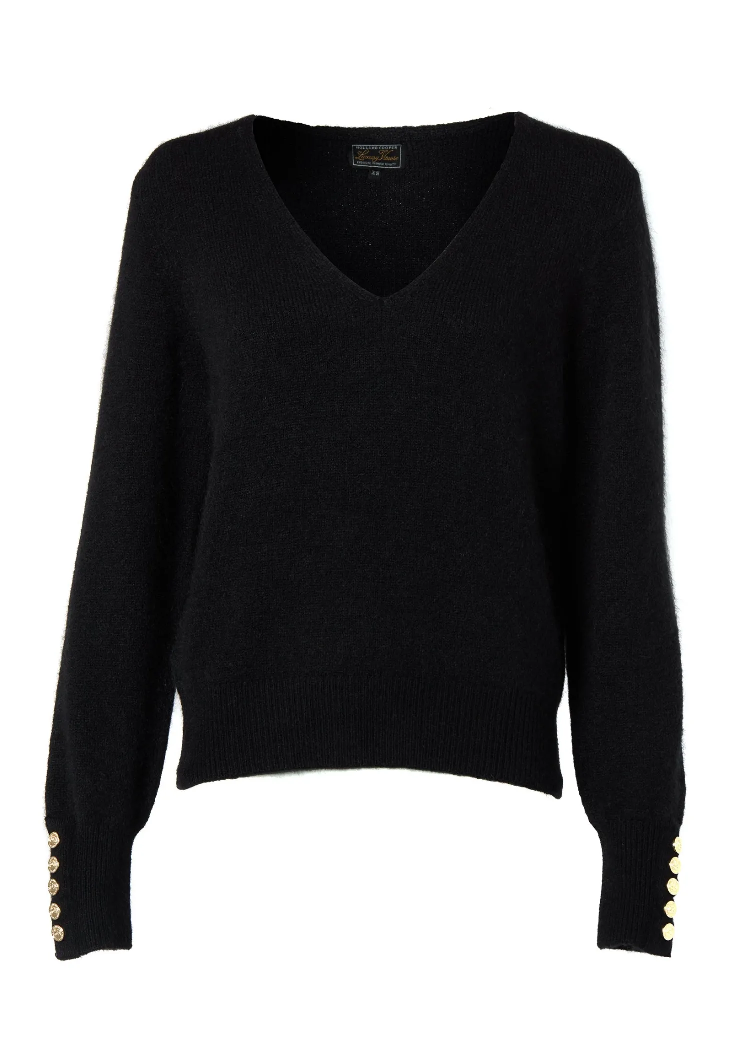 Amelia V-Neck Knit (Black)