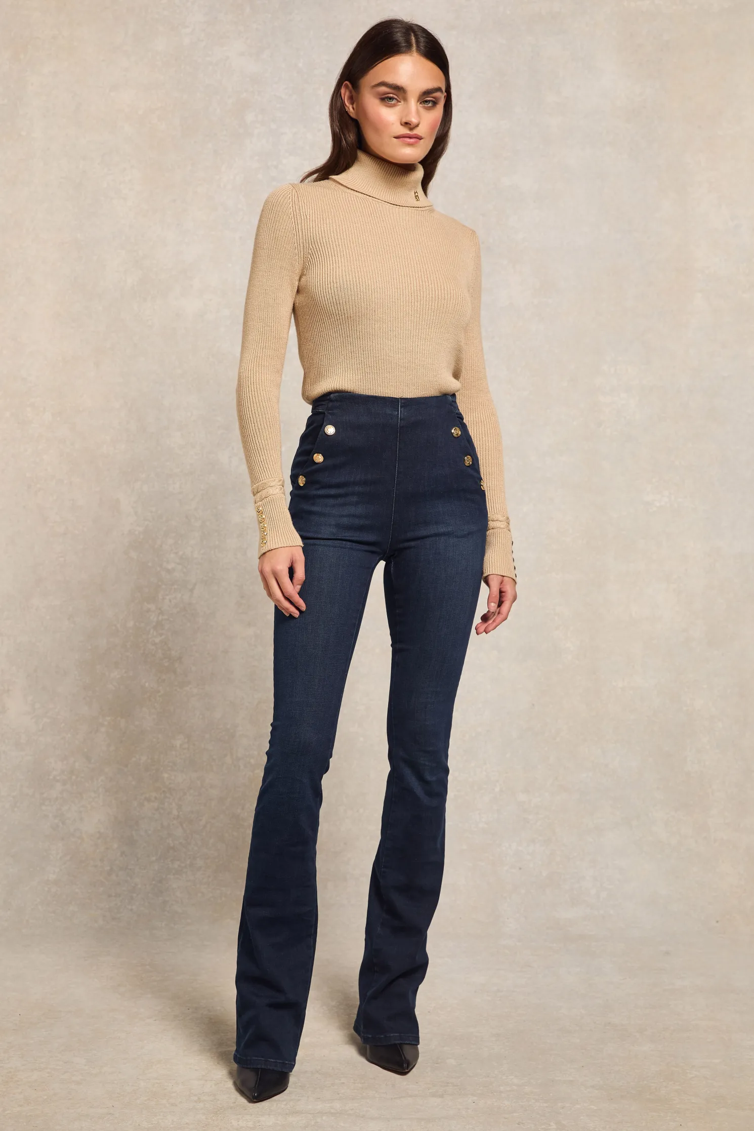 Amoria Flared Jean (Deep Indigo)