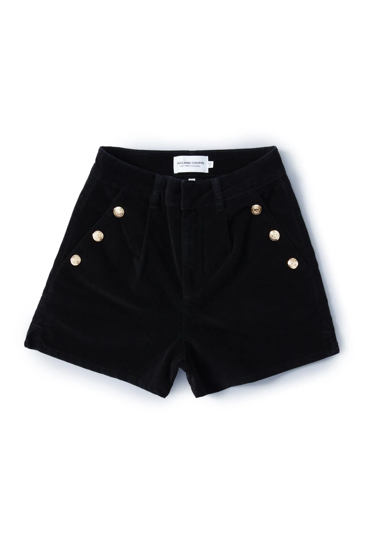 Amoria Velvet Shorts (Black)
