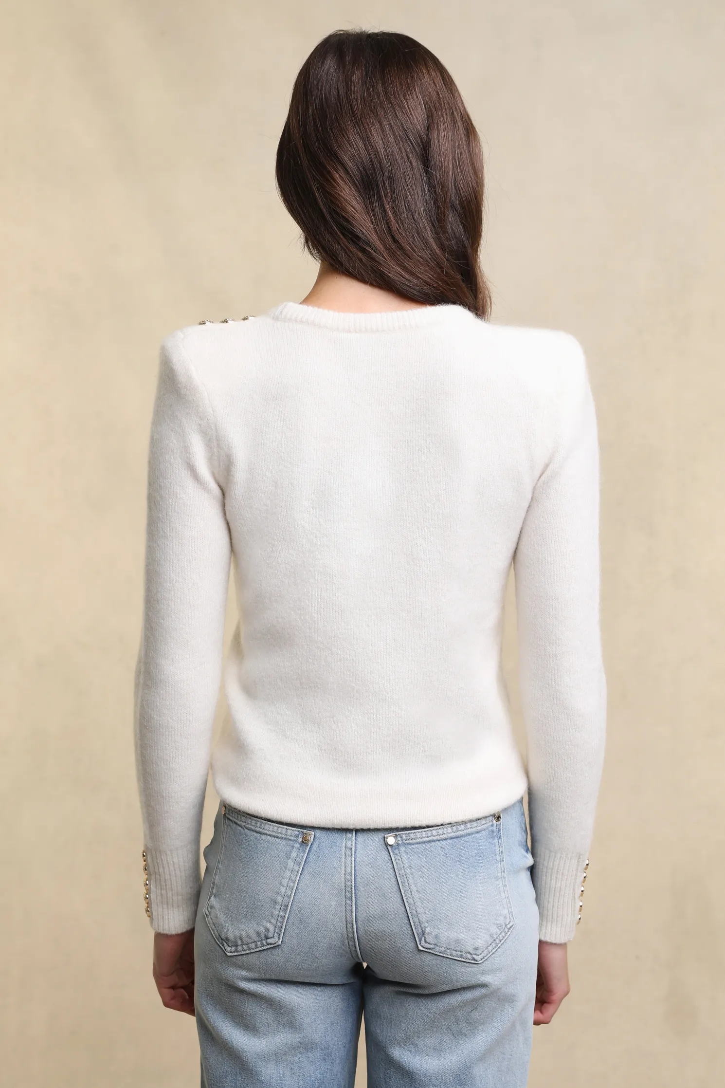 Amy Crew Neck Knit (Natural)