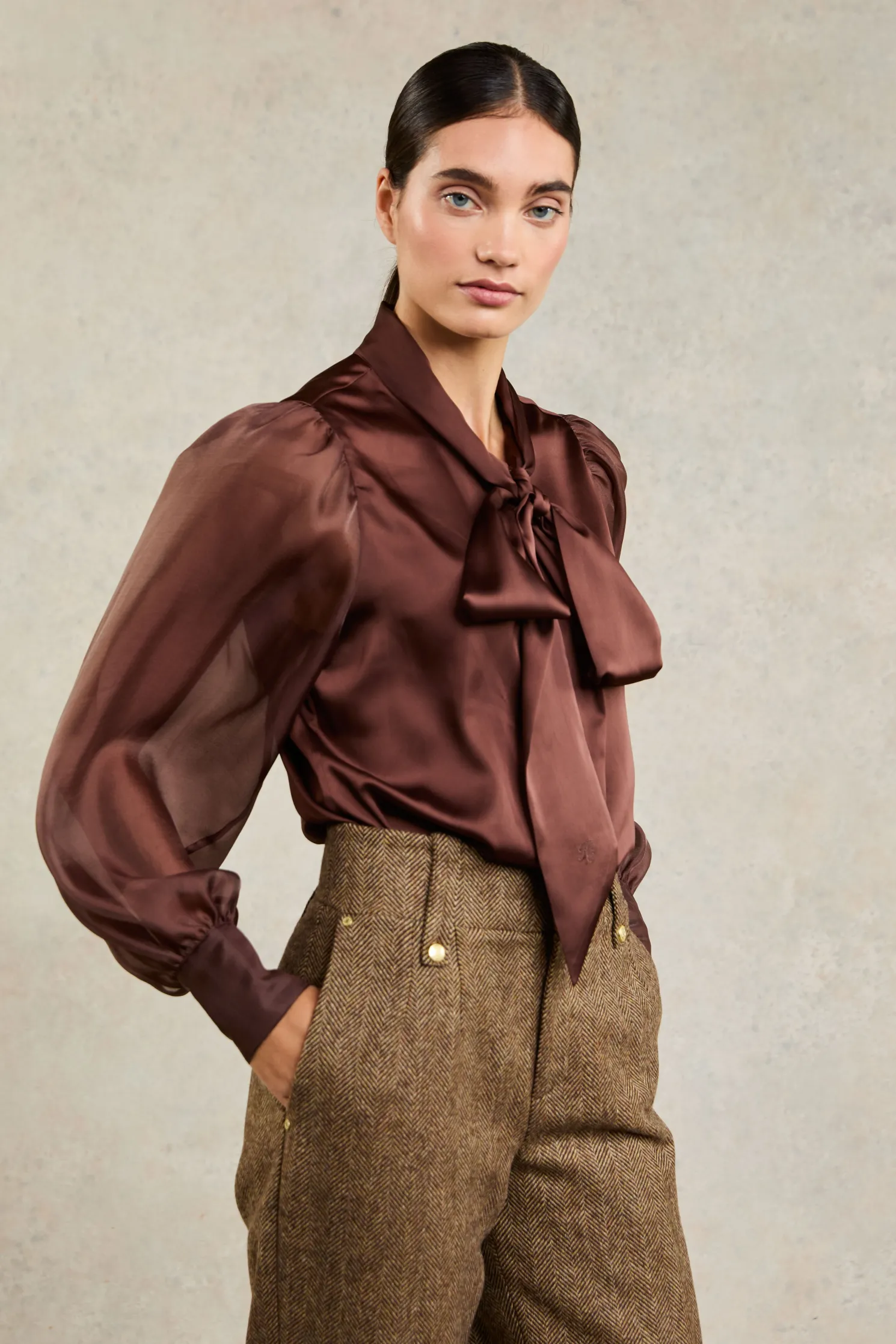 Ariella Blouse (Chocolate)