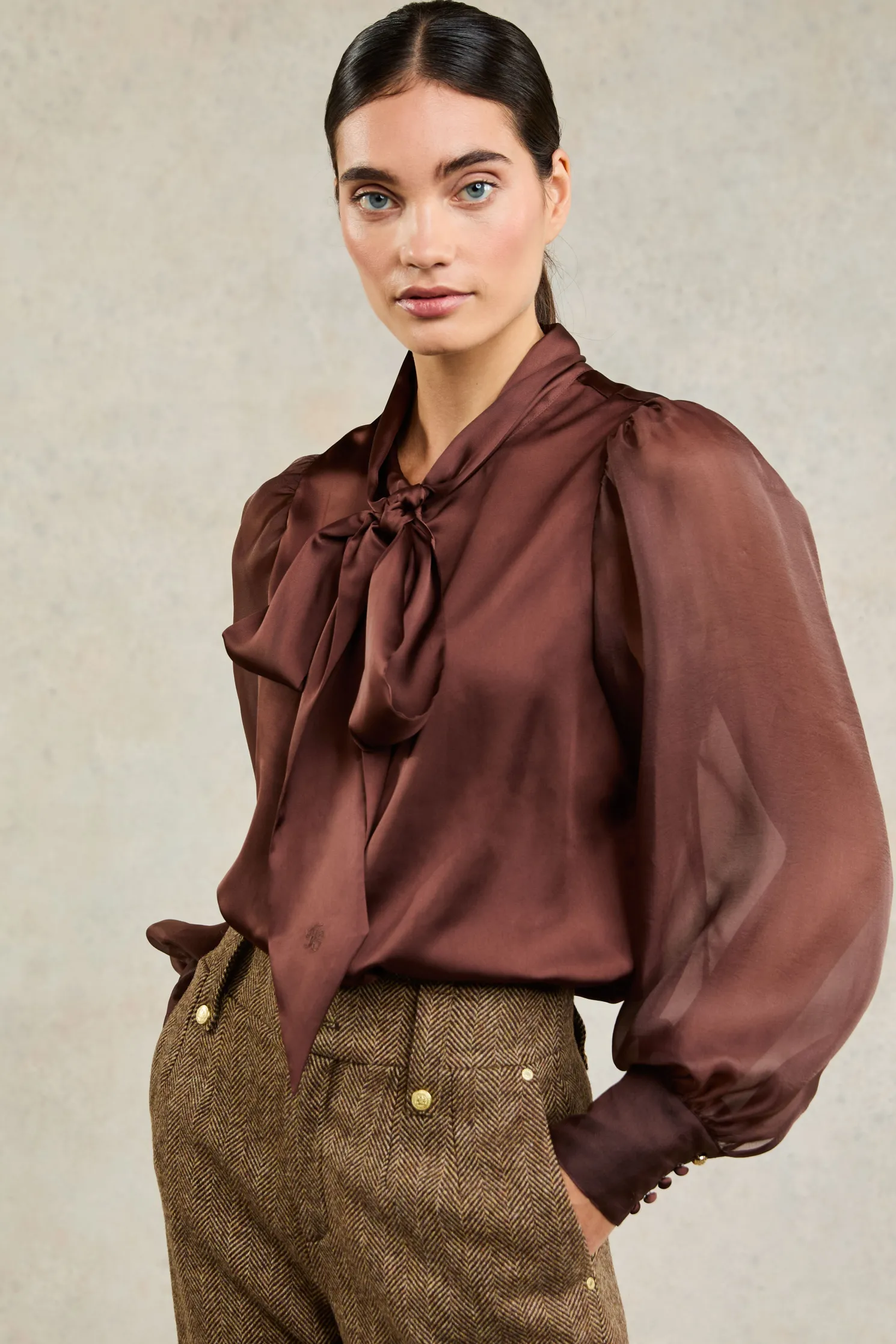 Ariella Blouse (Chocolate)