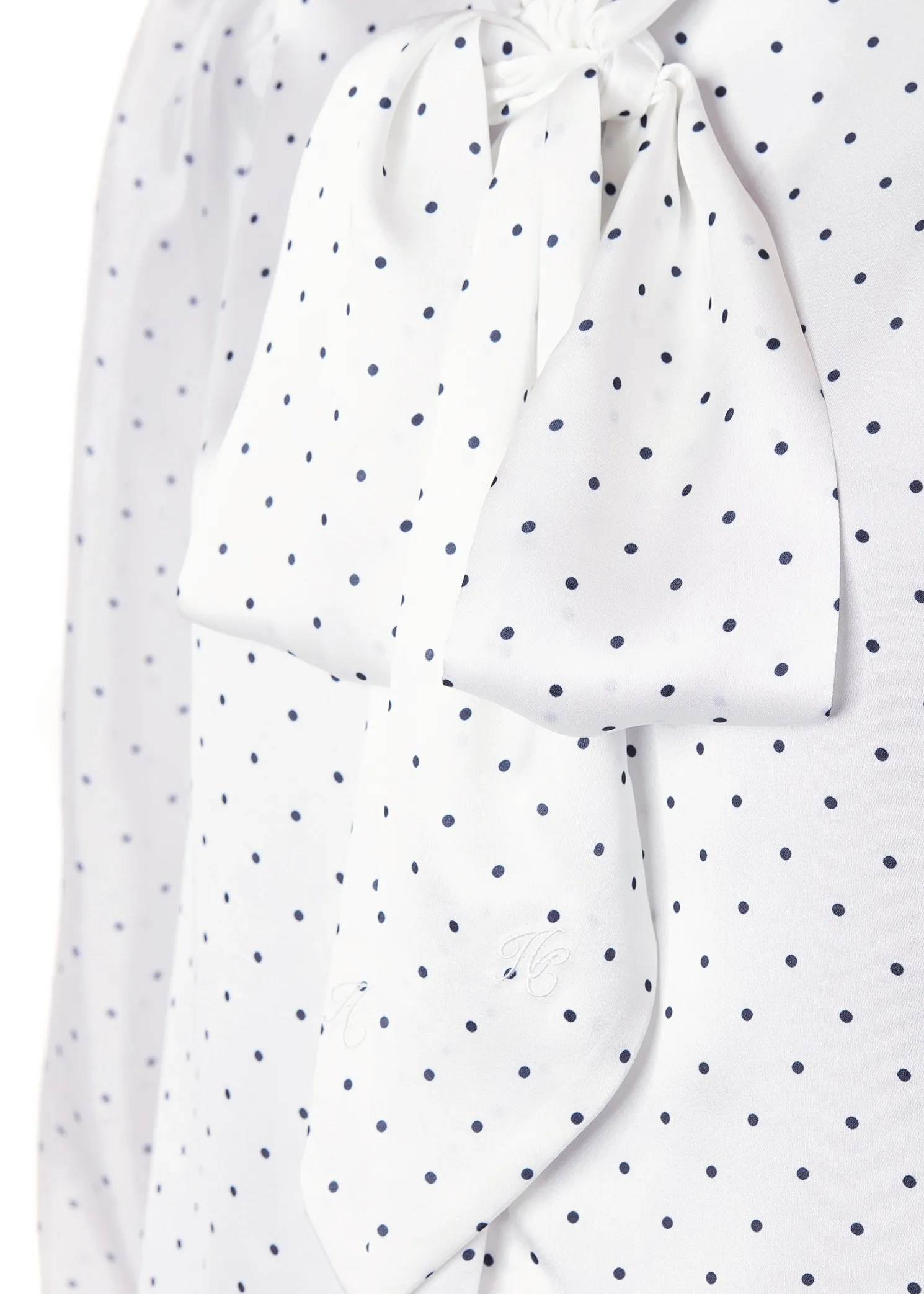 Ariella Blouse (White Polka Dot)