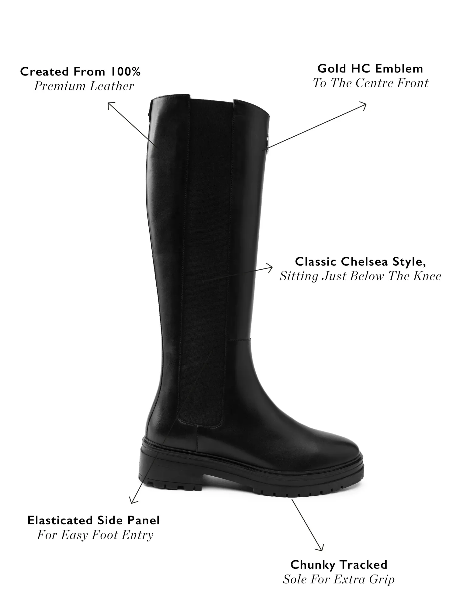 Astoria Knee Boot (Black)