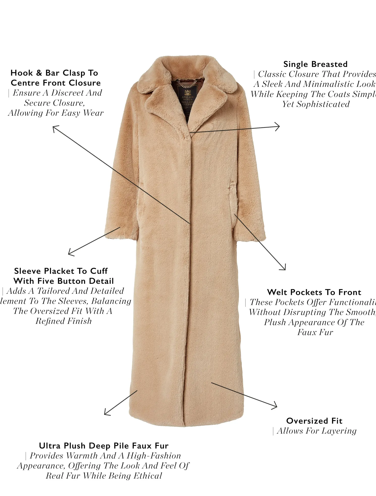 Asygarth Faux Fur Coat (Natural)