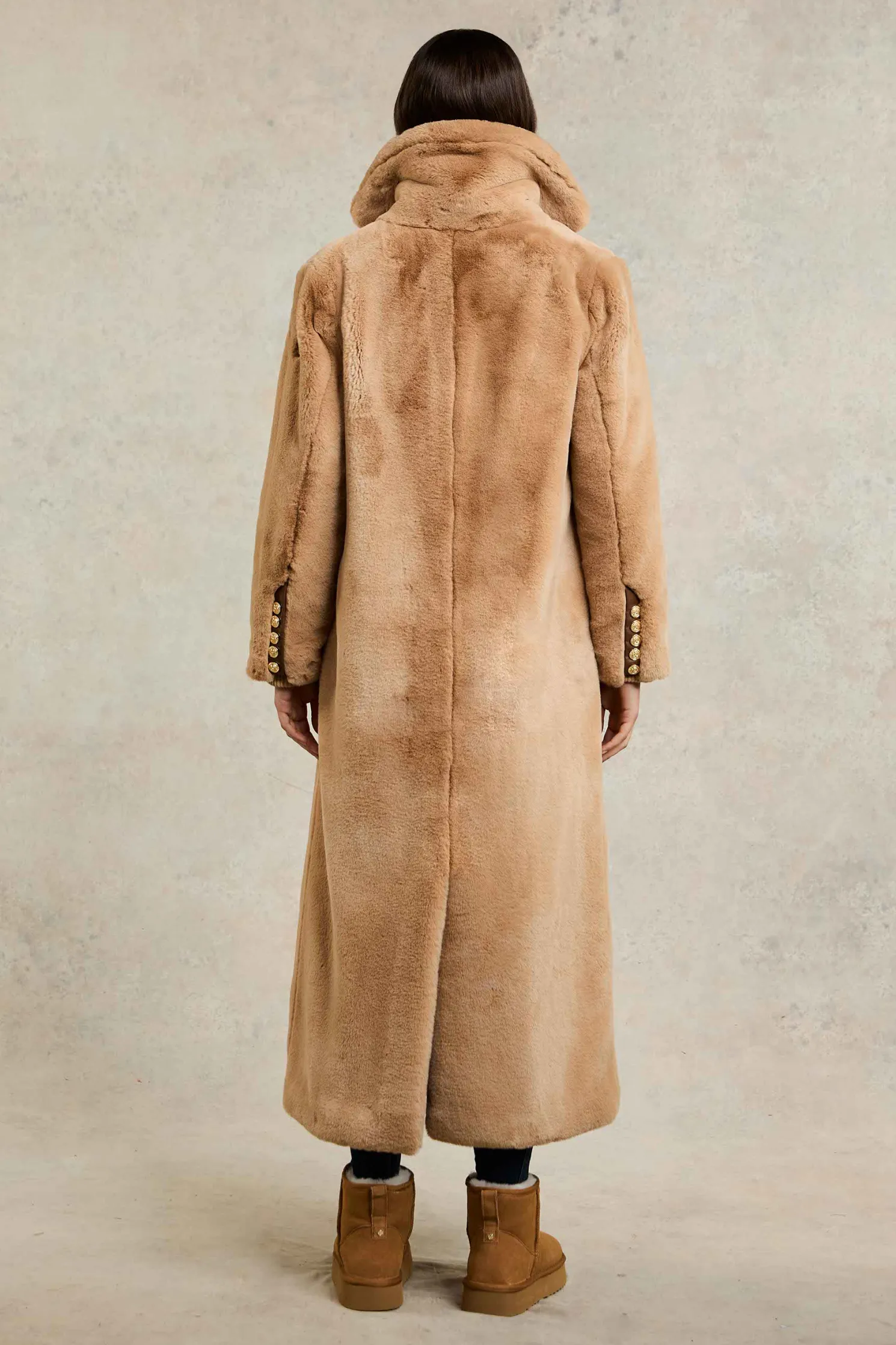 Asygarth Faux Fur Coat (Natural)