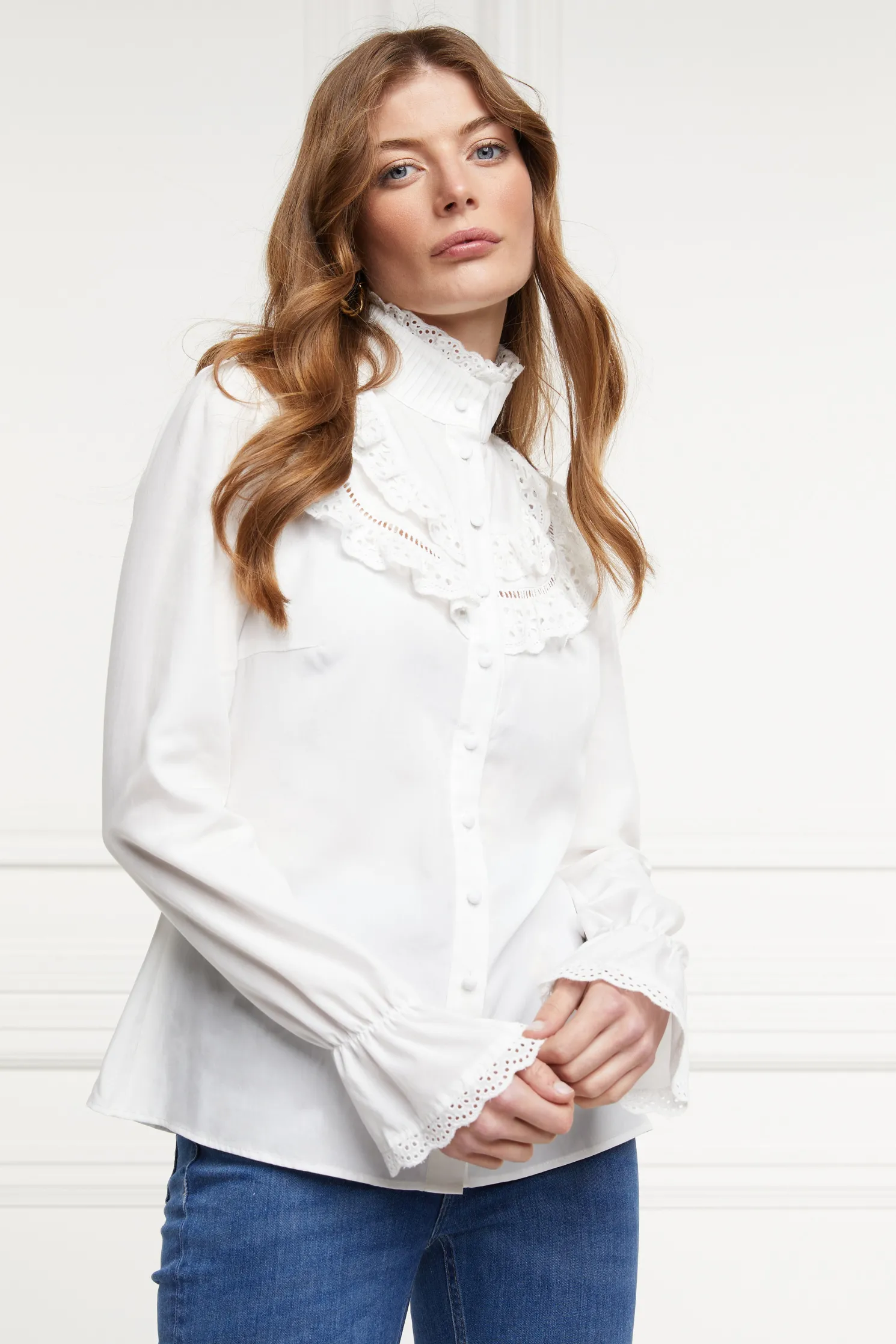 Audley Lace Blouse (White)
