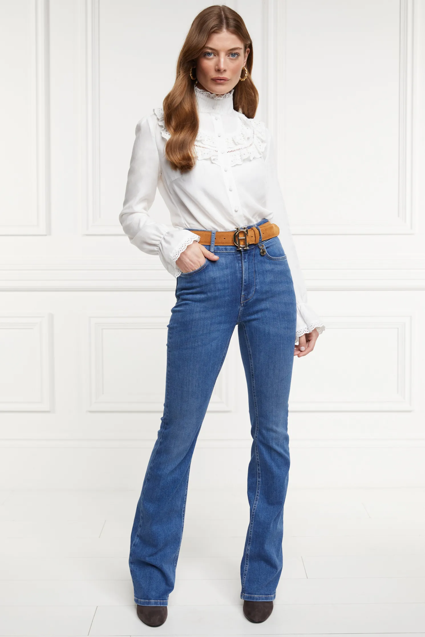 Audley Lace Blouse (White)