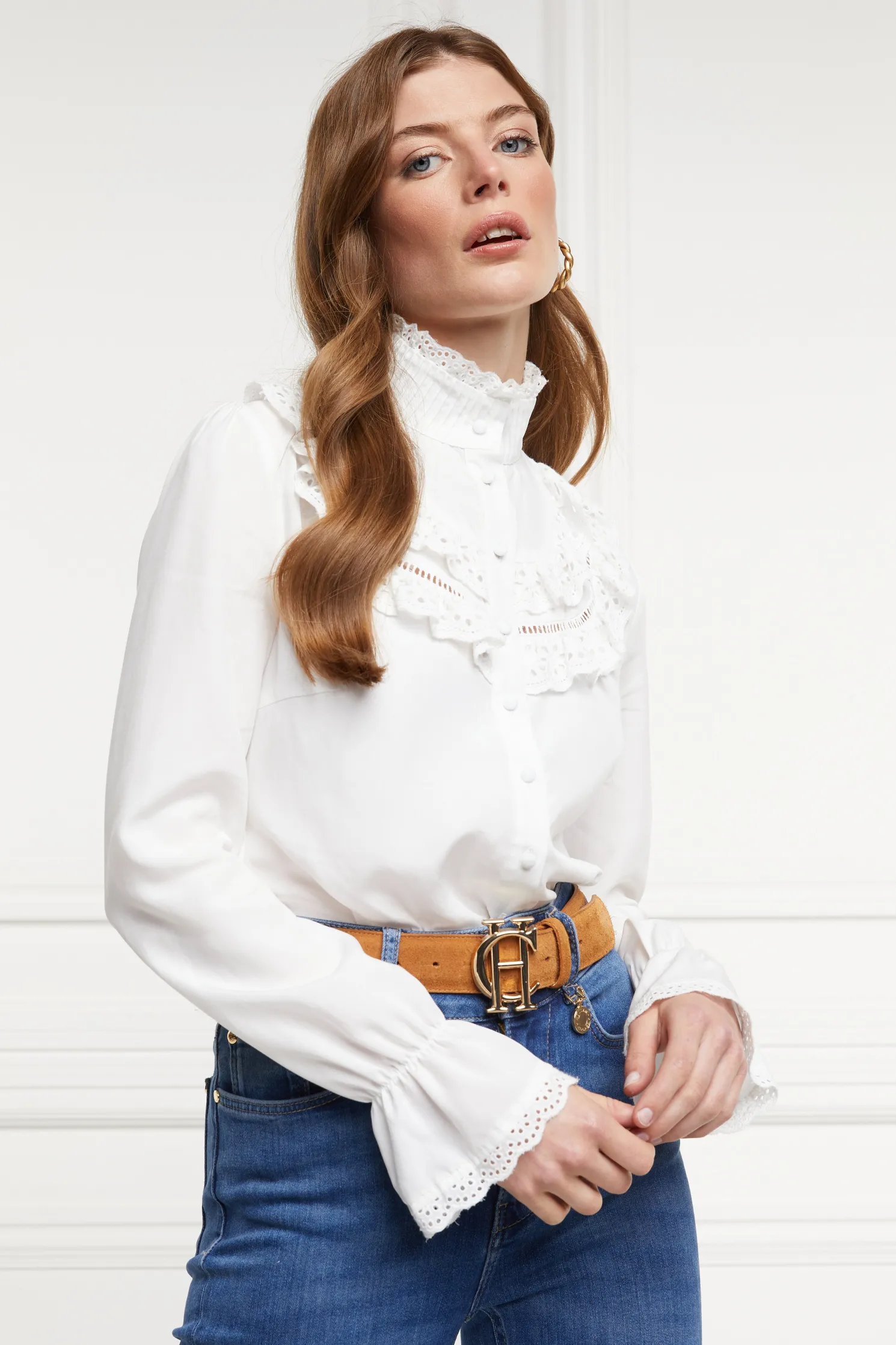 Audley Lace Blouse (White)