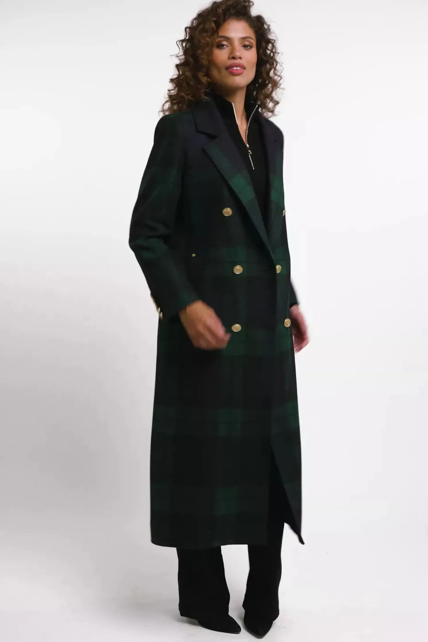 Ava Quarter Zip Knit (Black)