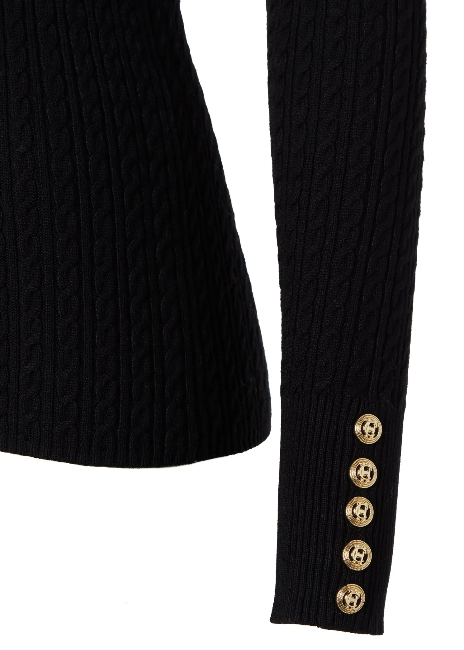 Ava Quarter Zip Knit (Black)