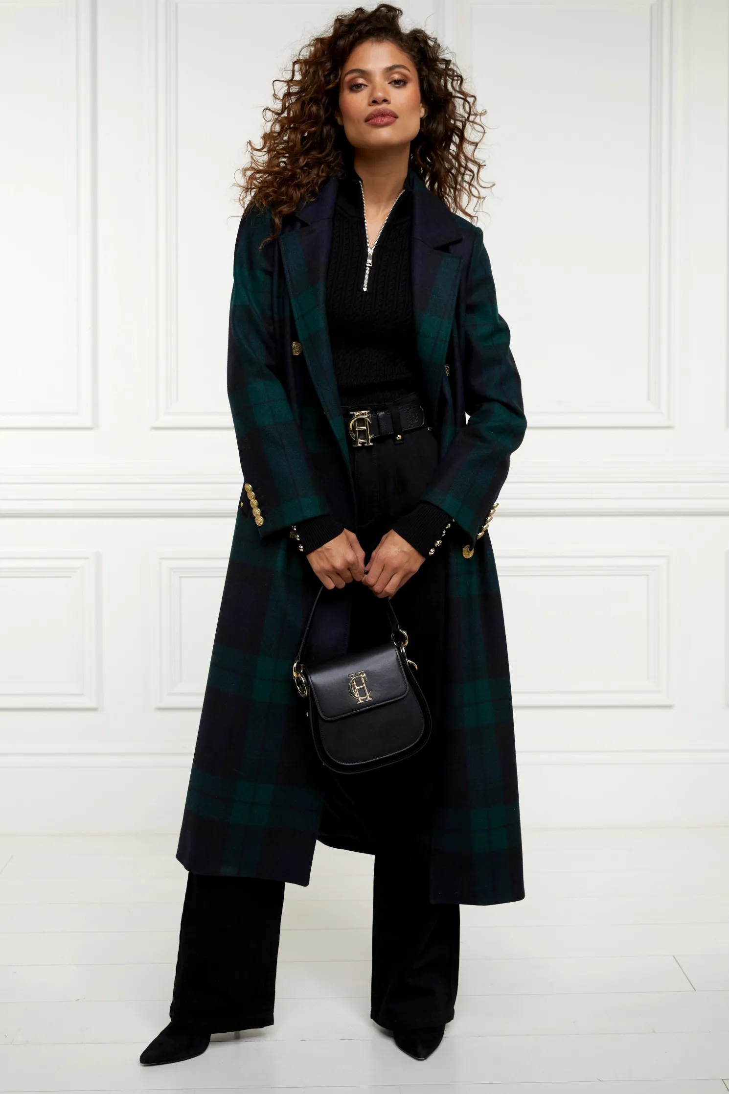 Ava Quarter Zip Knit (Black)