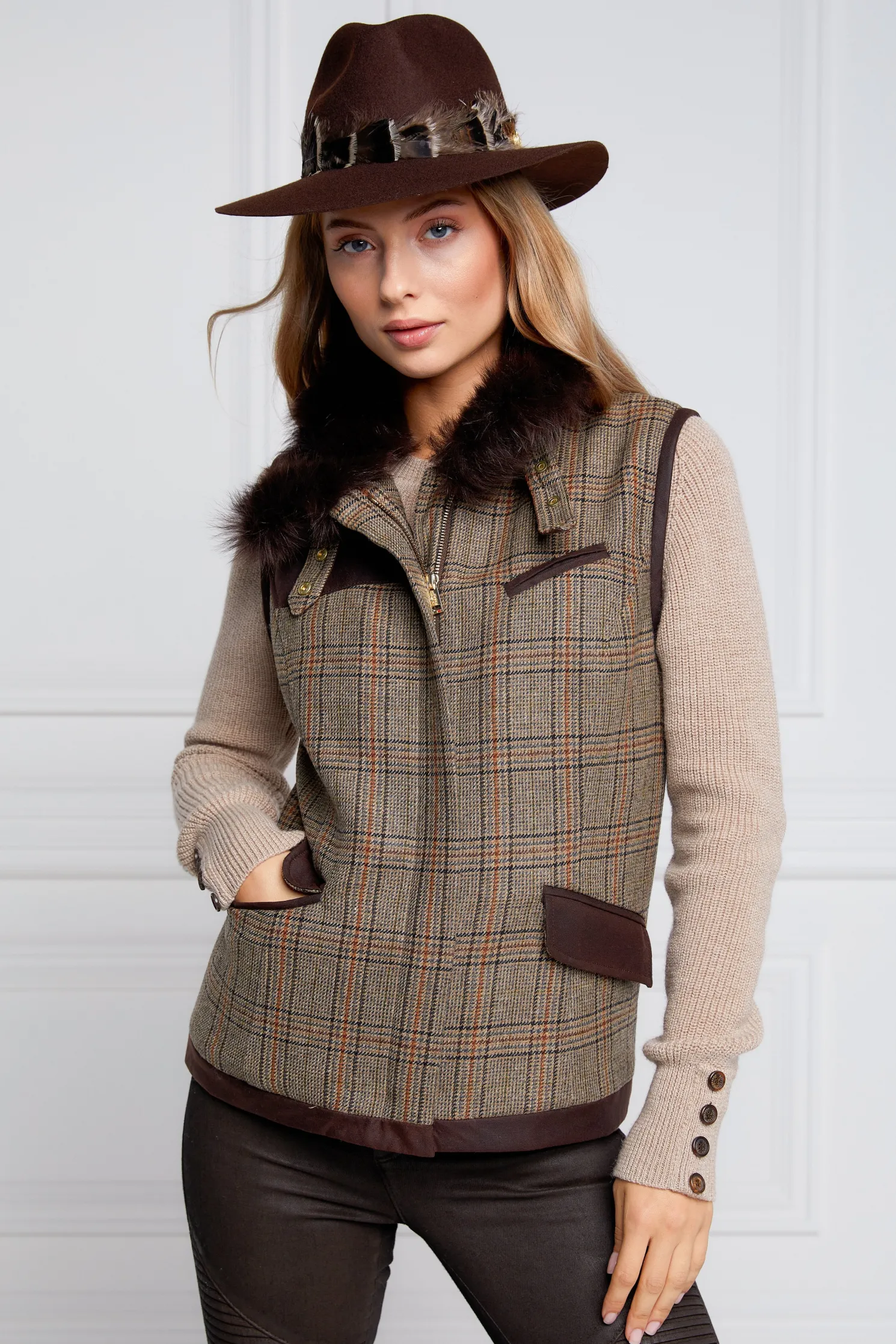 Aviator Gilet (Bourbon Tweed)
