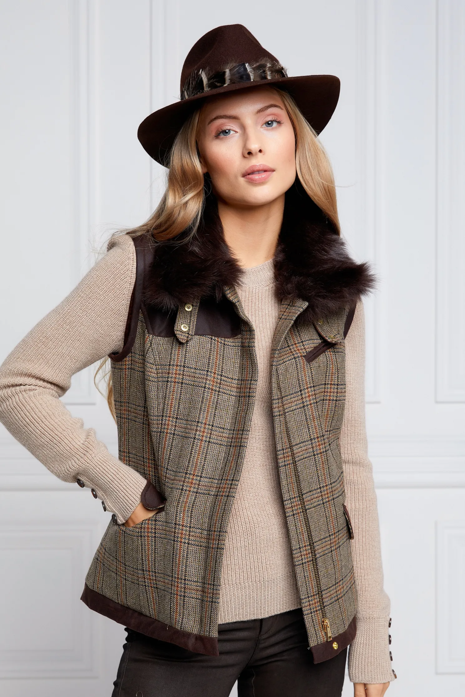 Aviator Gilet (Bourbon Tweed)