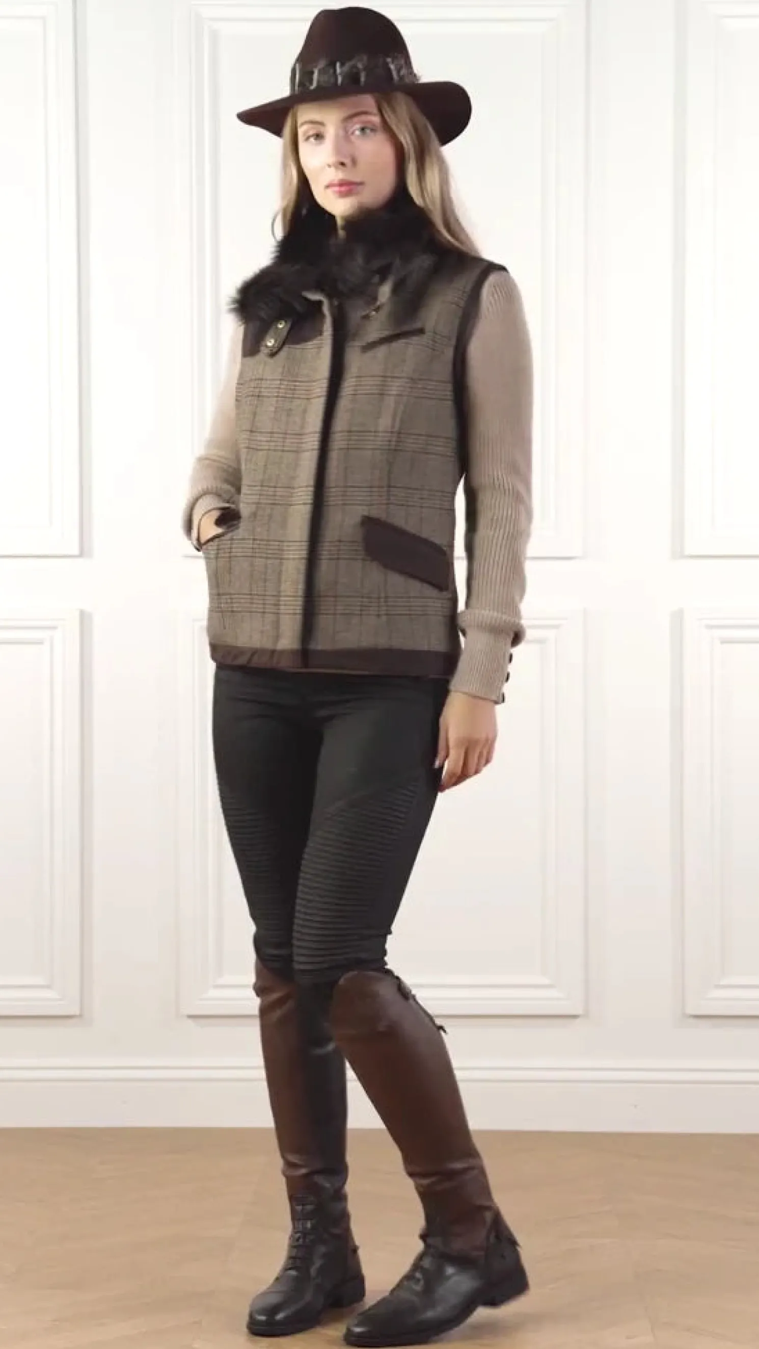 Aviator Gilet (Bourbon Tweed)