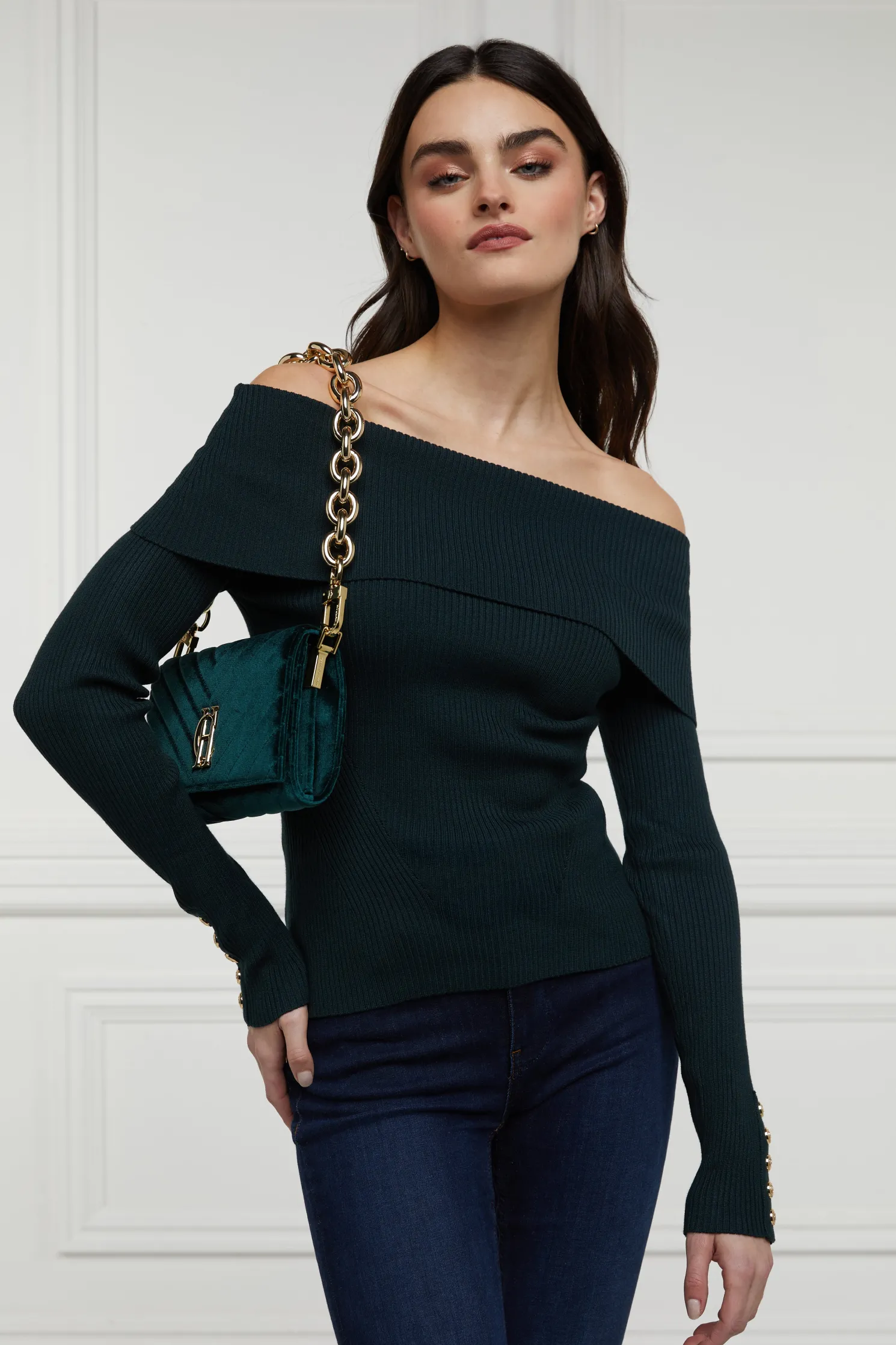 Bardot Knit (Deep Emerald)