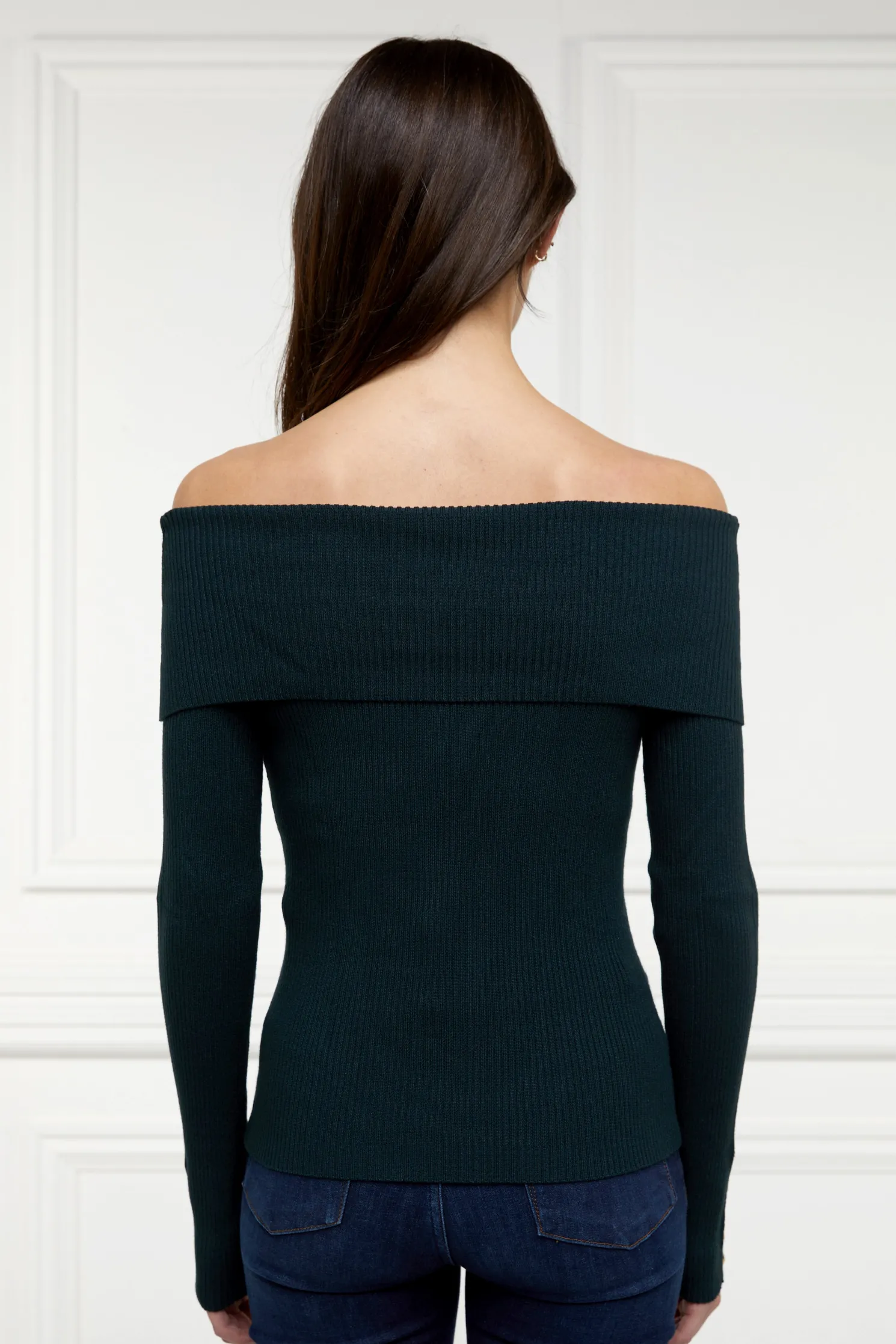 Bardot Knit (Deep Emerald)