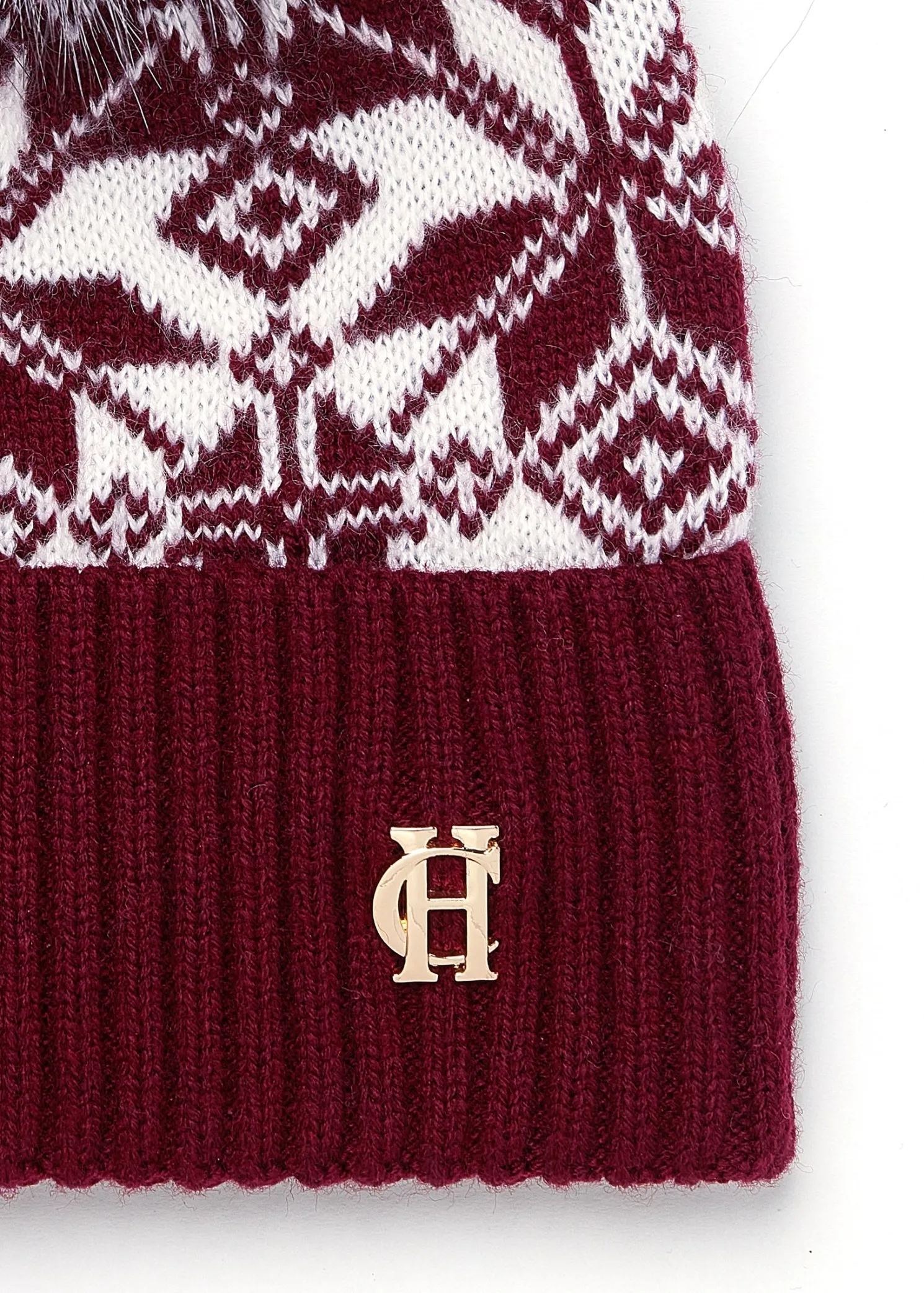 Beatrice Bobble Hat (Merlot Cream)