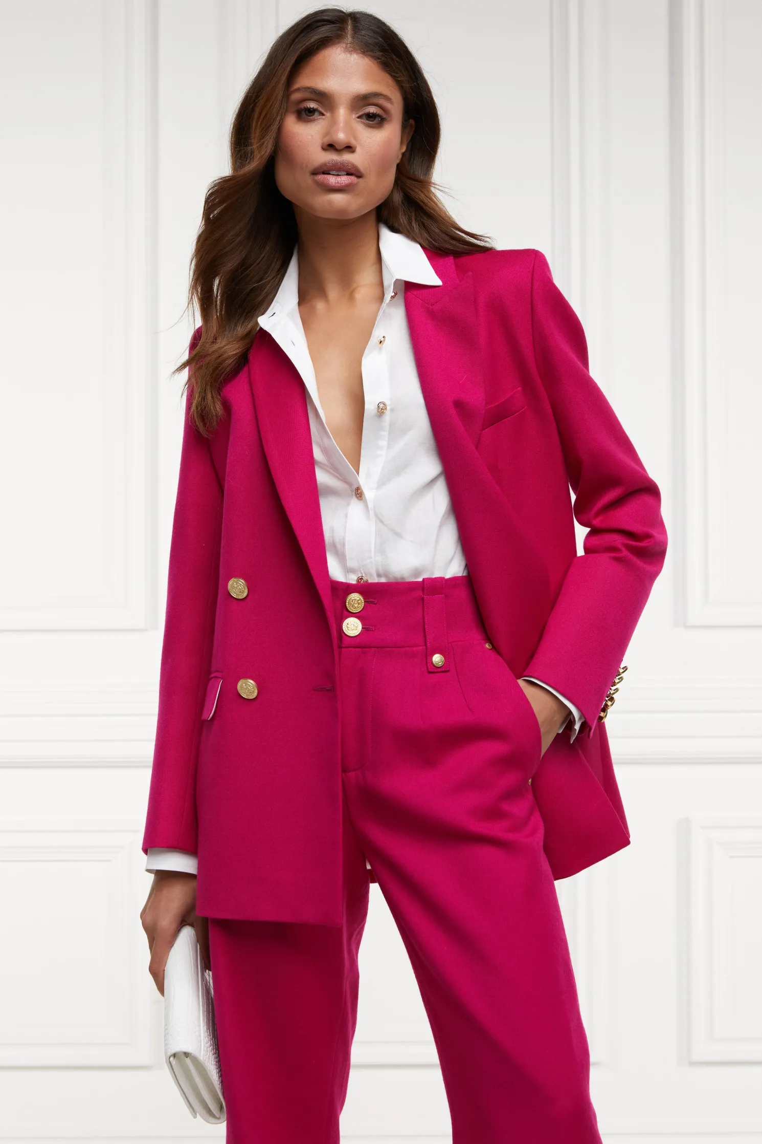 Belgravia Blazer (Hot Pink Barathea)