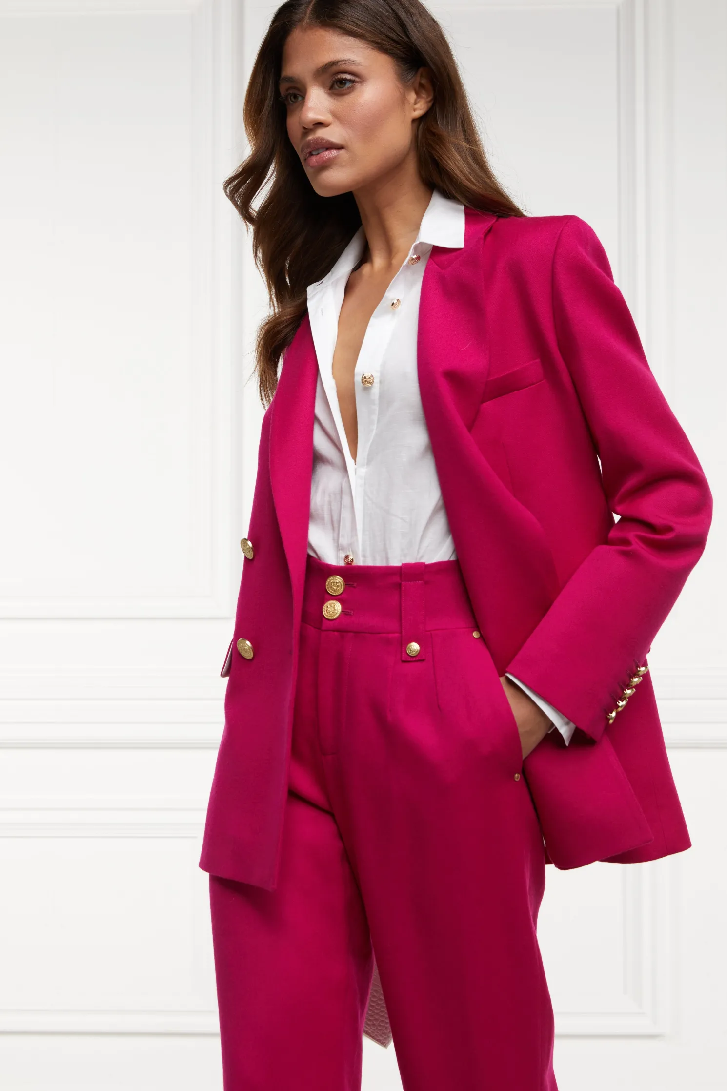 Belgravia Blazer (Hot Pink Barathea)