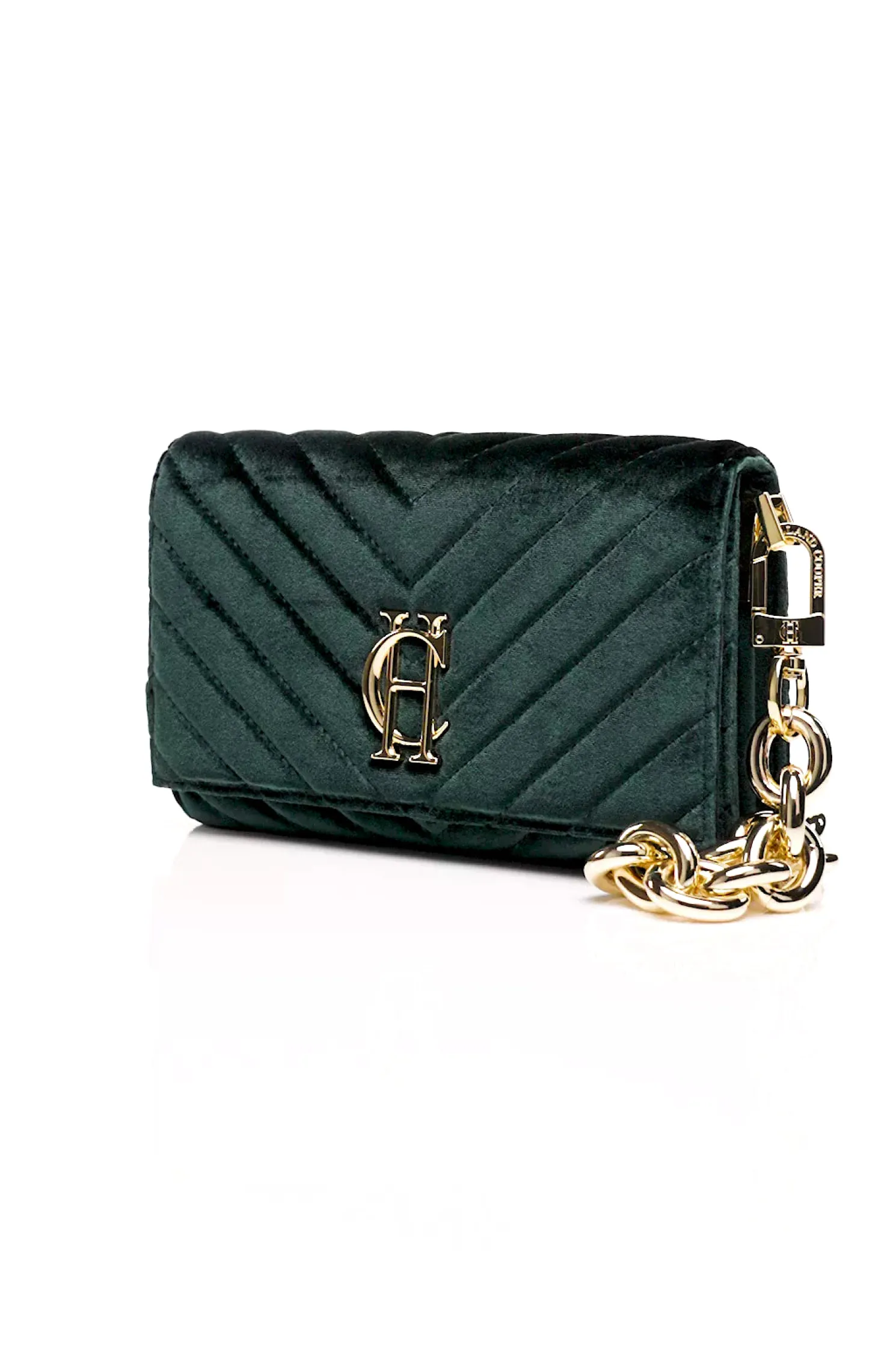 Belgravia Clutch Bag (Emerald Velvet)