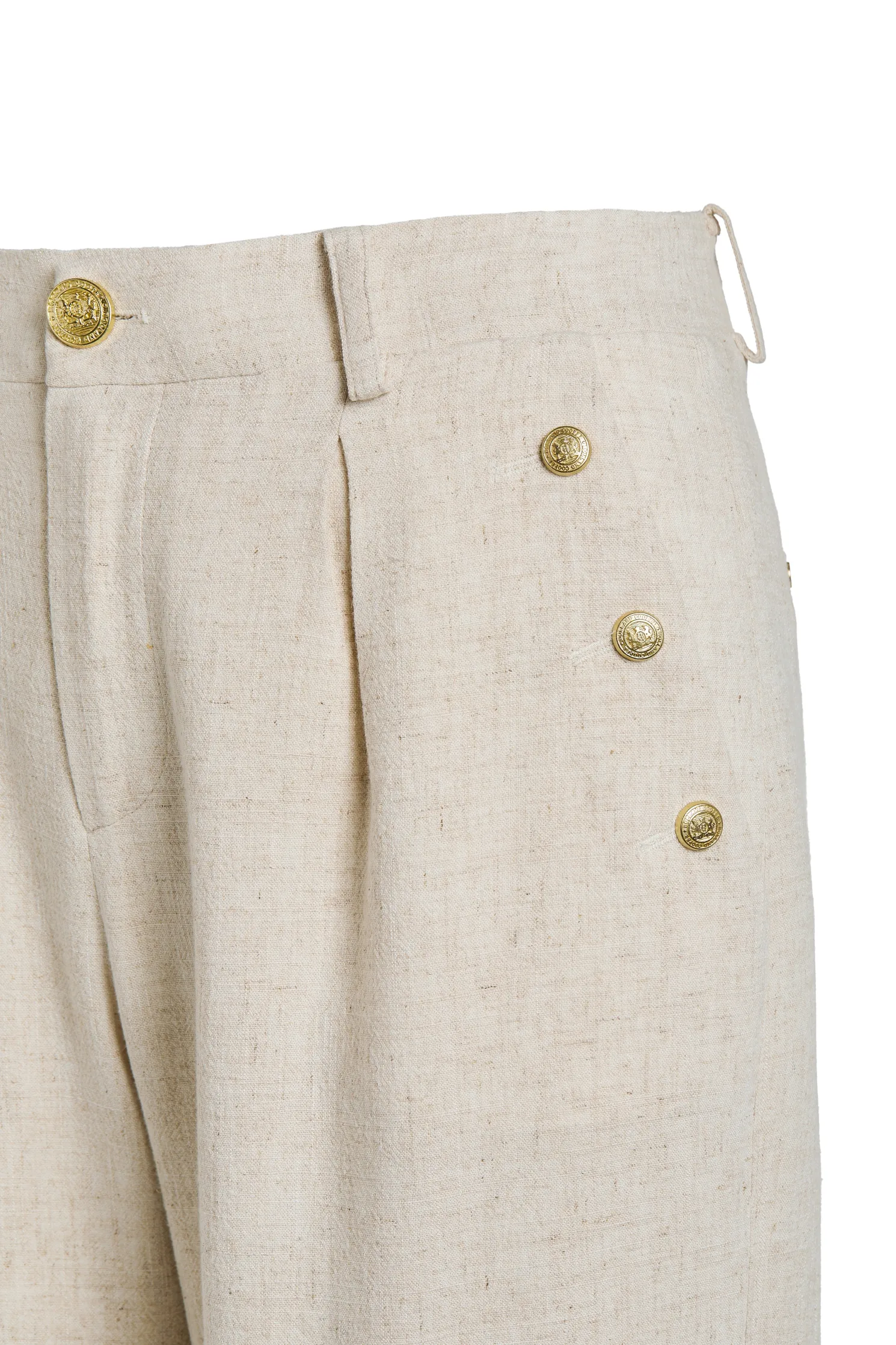 Belgravia Wide Leg Trouser (Natural Linen)