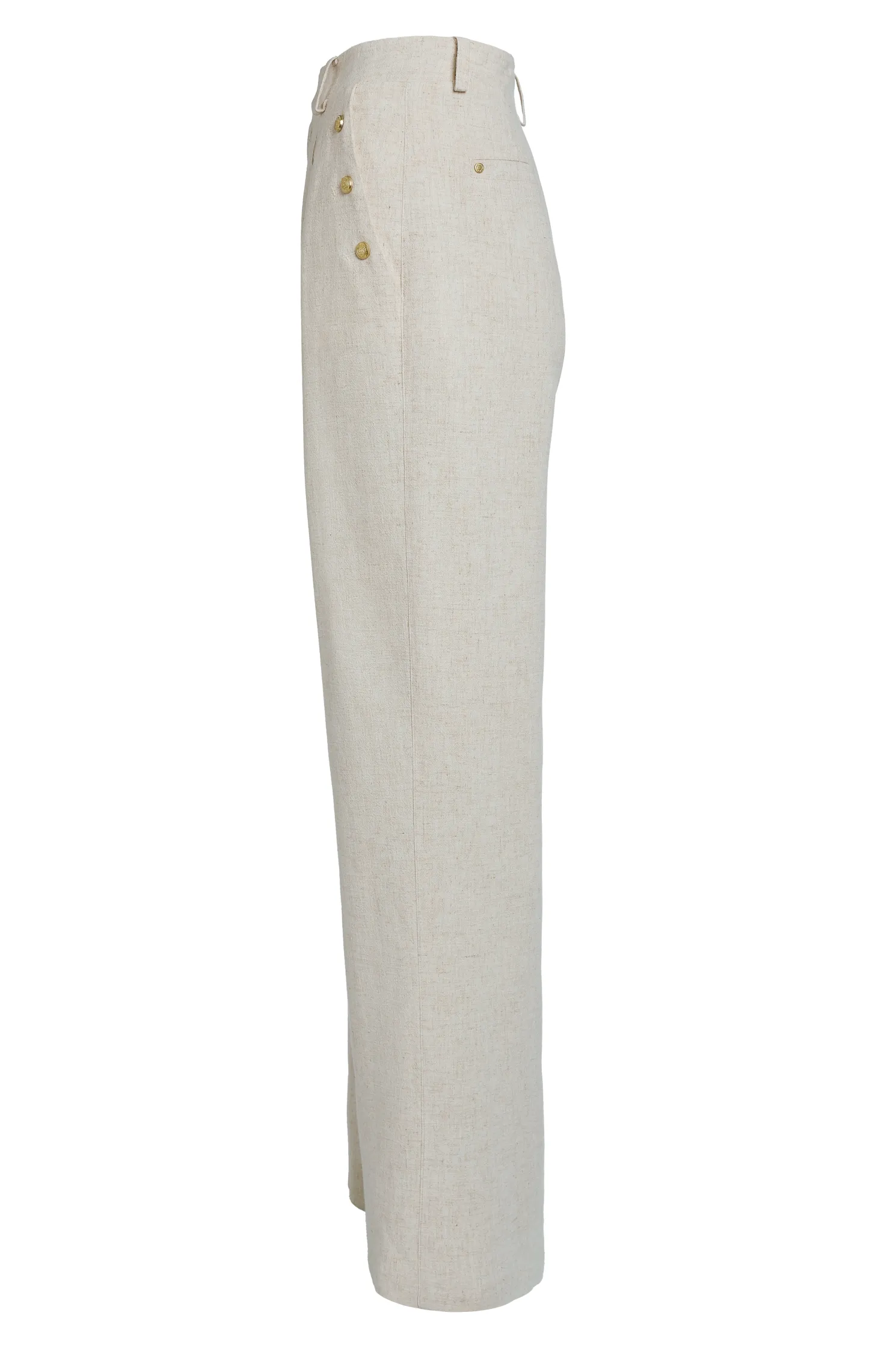 Belgravia Wide Leg Trouser (Natural Linen)