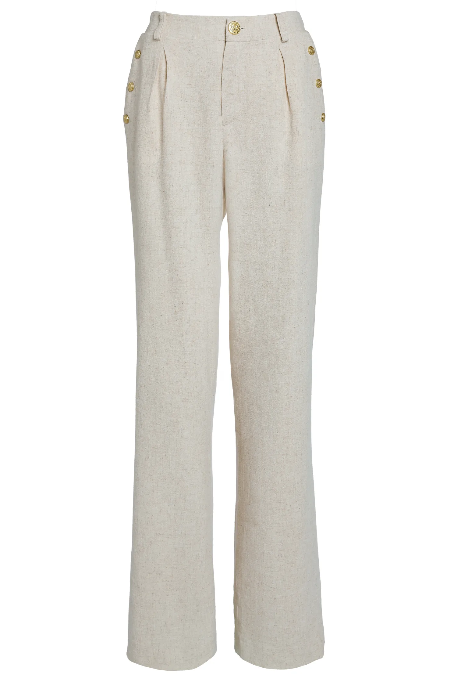 Belgravia Wide Leg Trouser (Natural Linen)