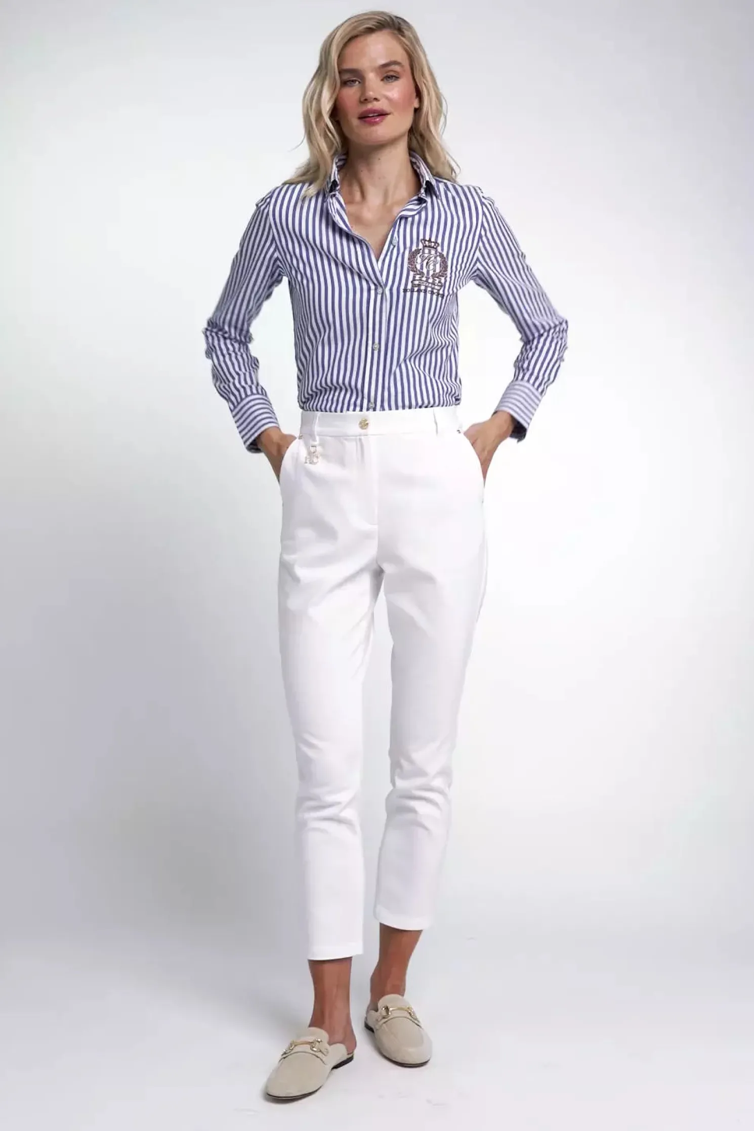 Bexley Cigarette Trouser (White)