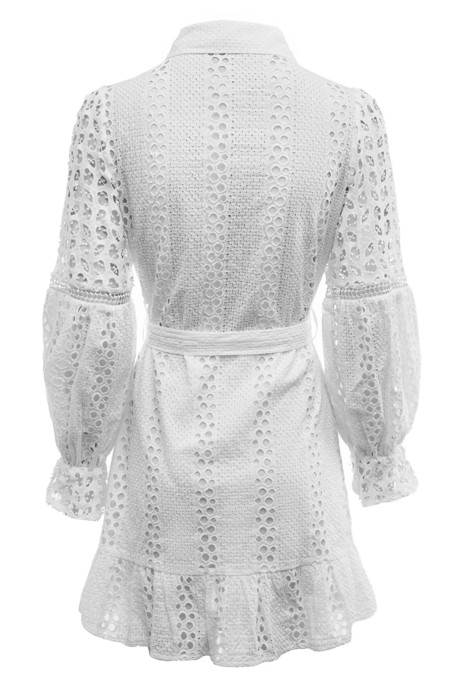 Broderie Lace Dress (White)