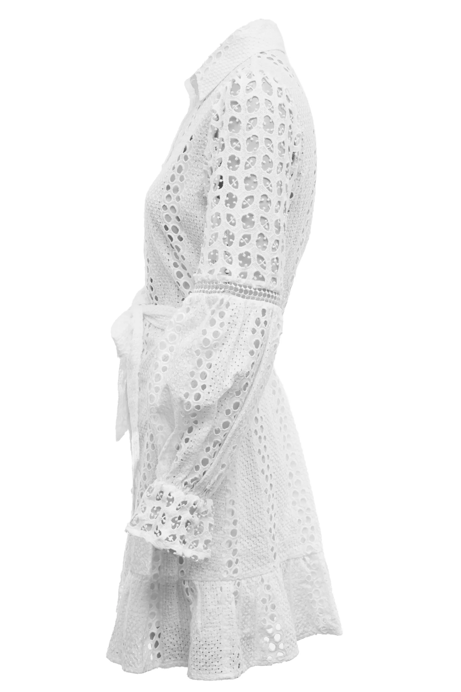 Broderie Lace Dress (White)
