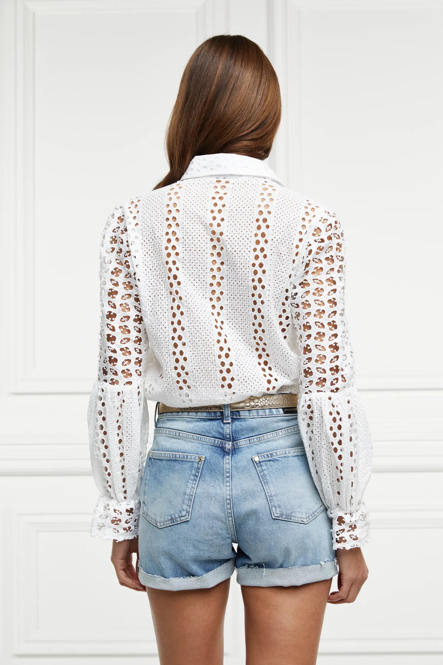 Broderie Lace Shirt (White)
