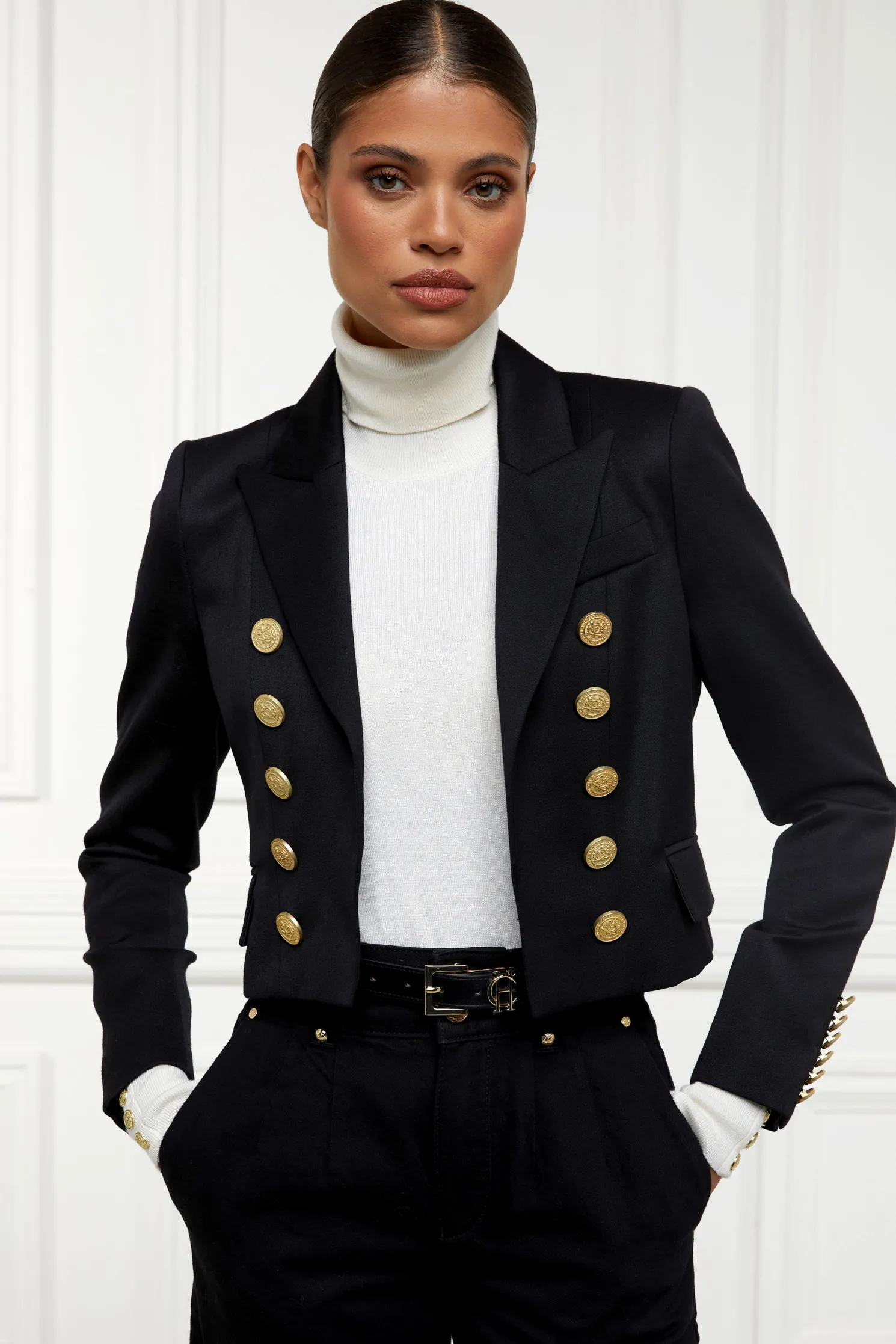 Brompton Jacket (Black Barathea)