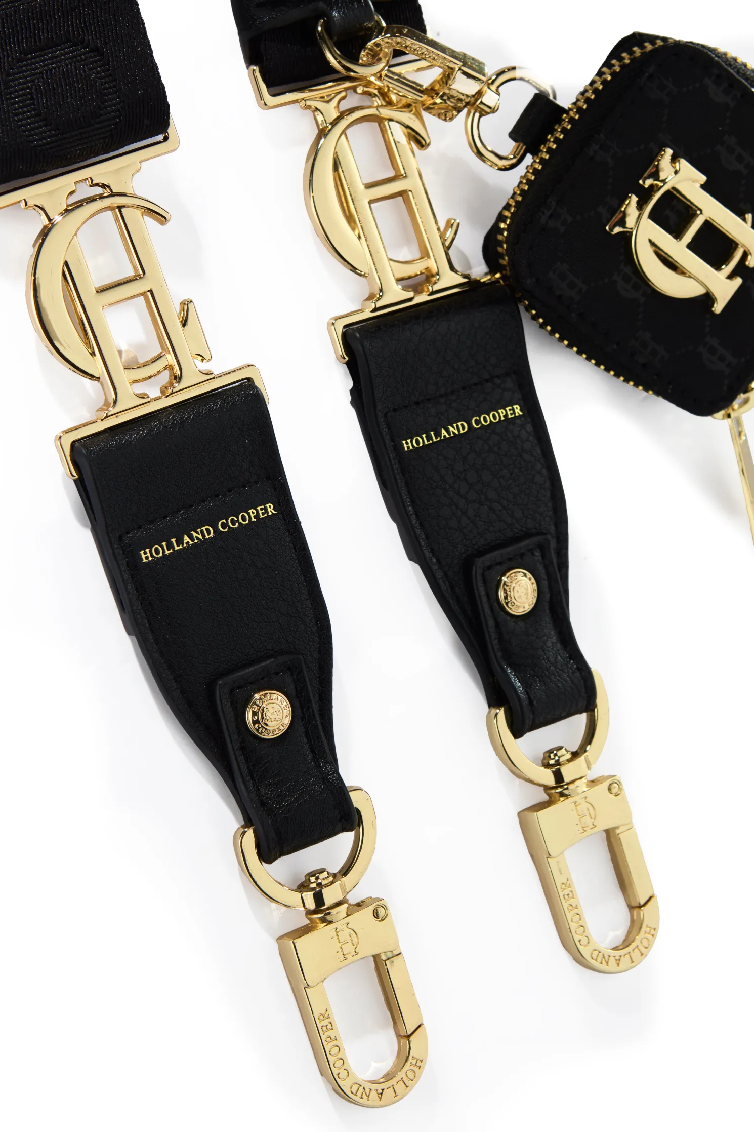 Burghley Bag Strap (Black Monogram)